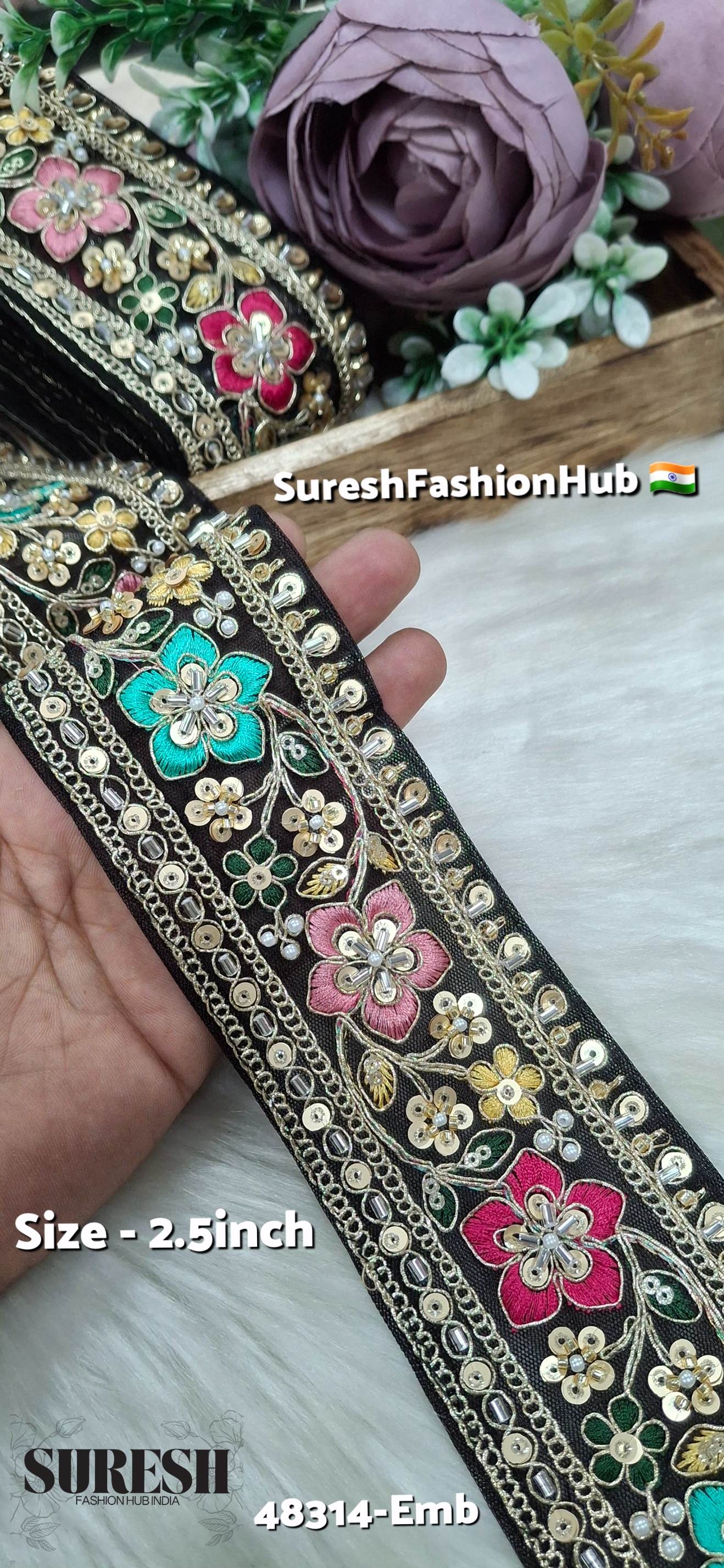 Kaddana Floral Embroidery Lace