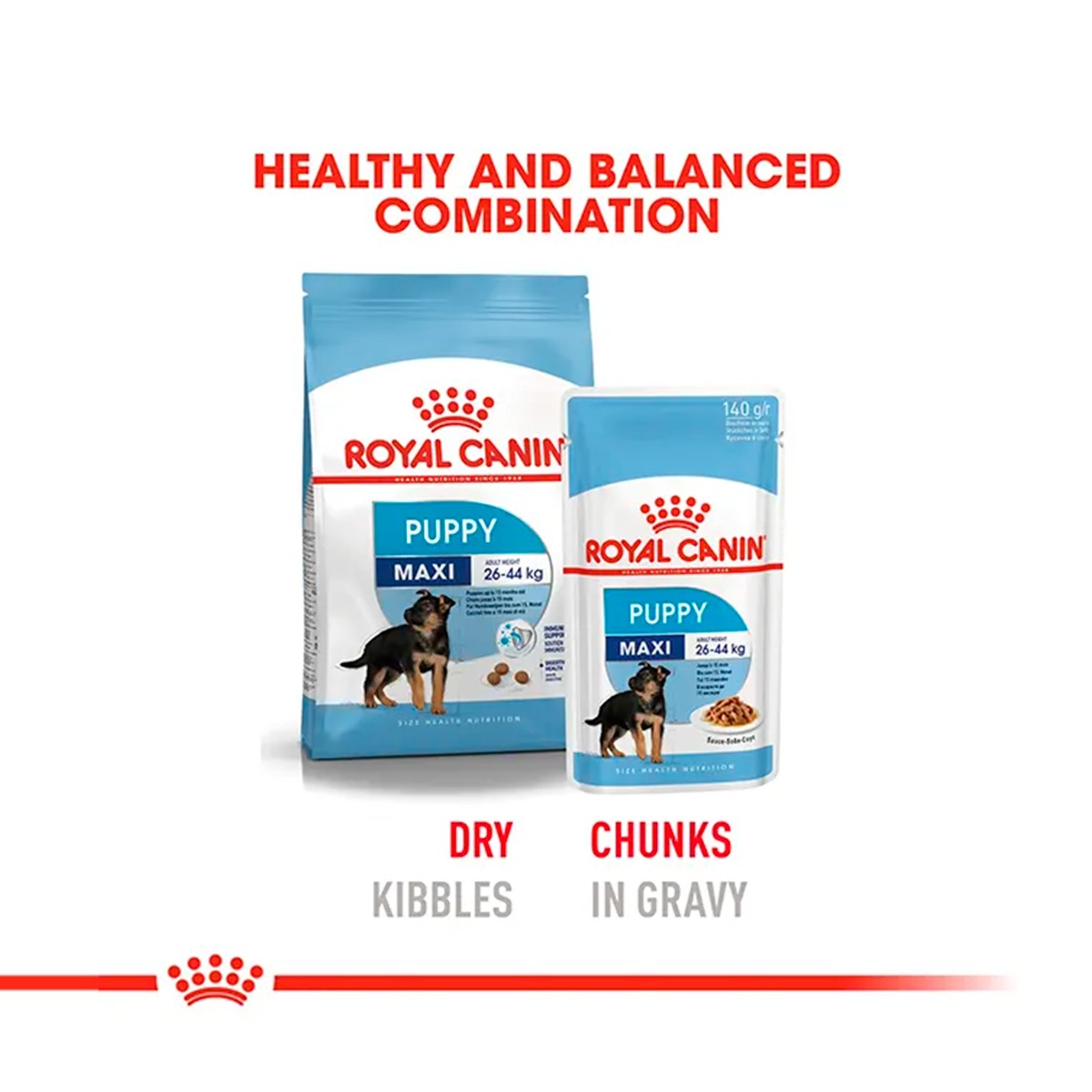 Royal Canin Maxi Puppy Dry Dog Food with Free Gravy Pack