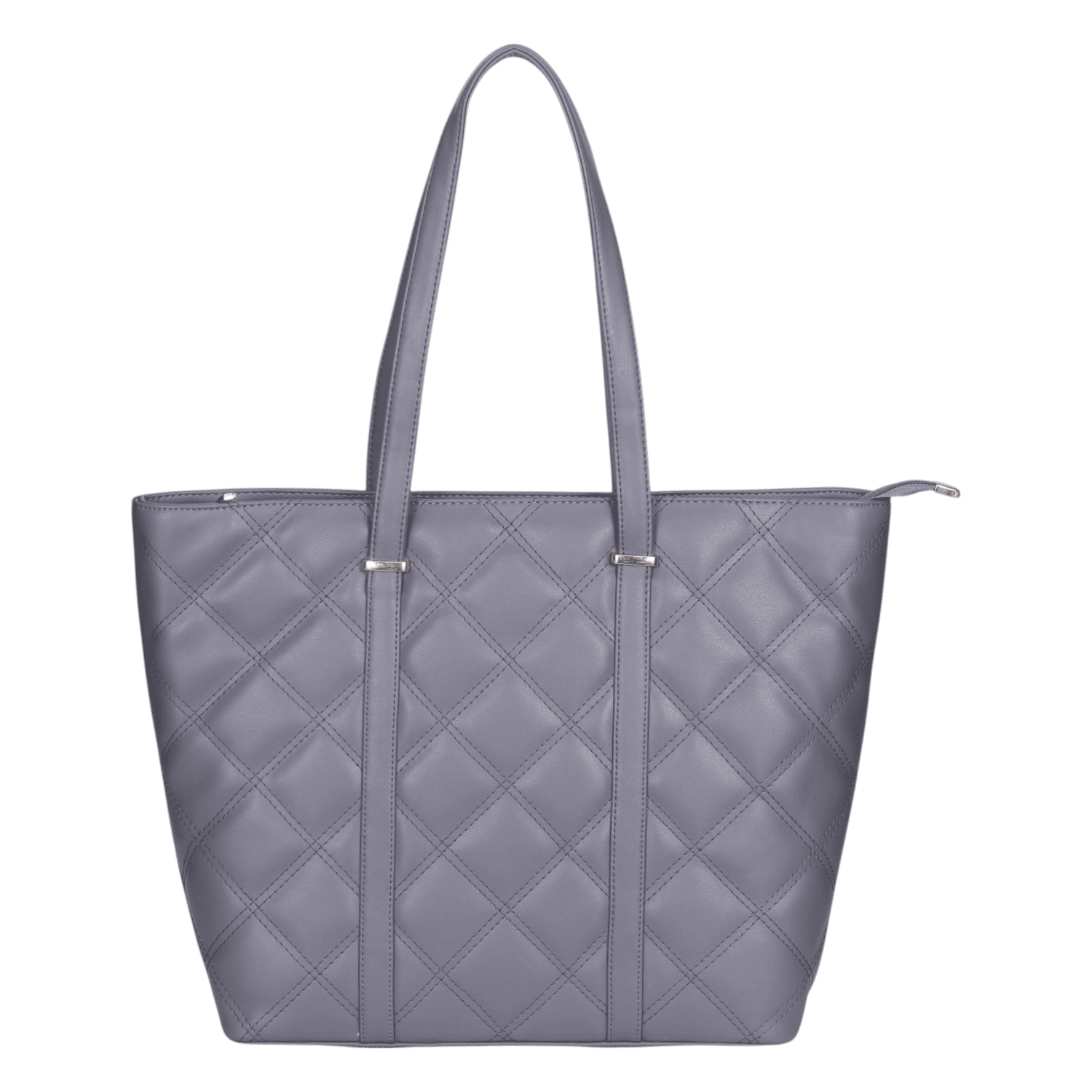 Ninaa Rossie Grey Quilted Tote Bag