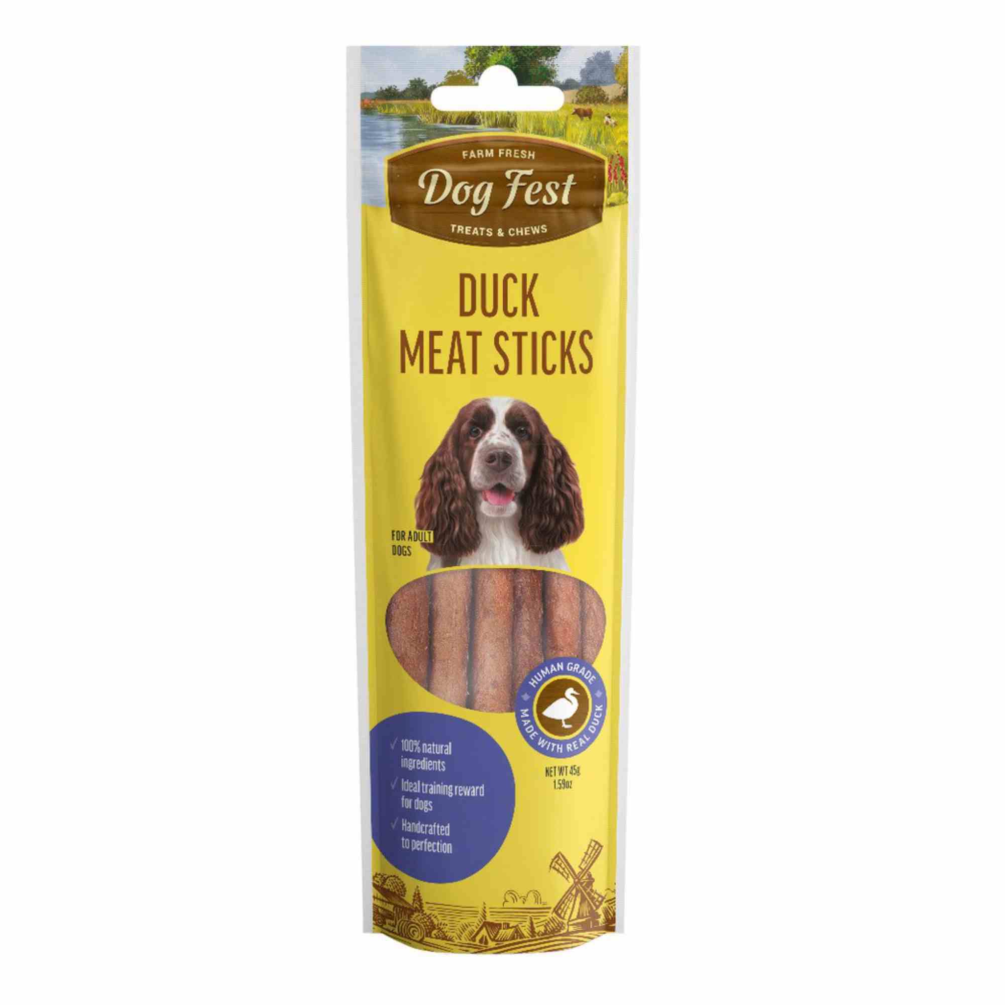 Dogfest Duck Meat Sticks Dog Treats 45g