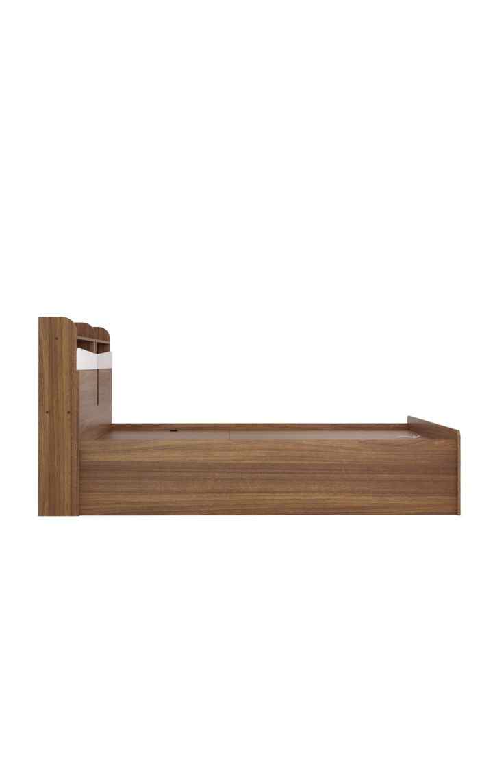 neudot Calton Queen Engineered Wood Hydraulic Bed - Teak