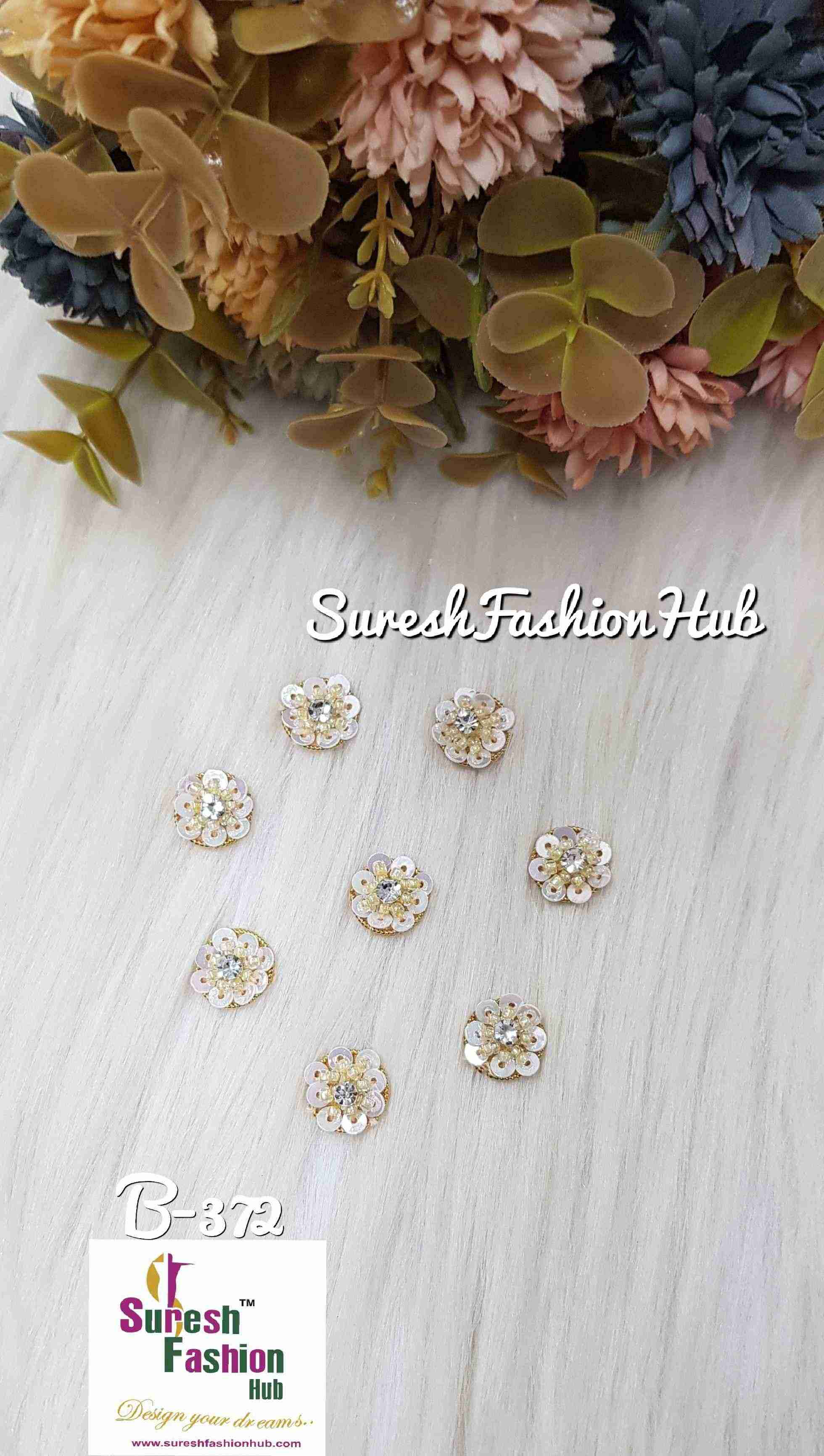 Lemon Yellow Glam Bead Sequin Buttons