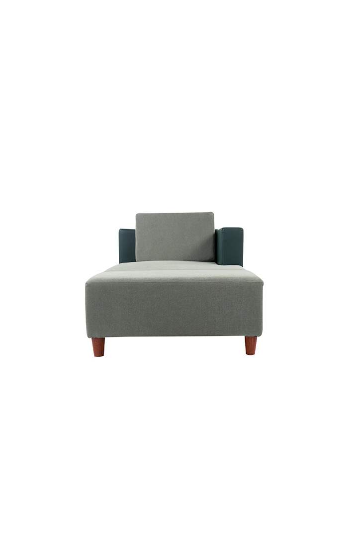 neudot Hailey Fabric Chaise Lounger LHS in Misty Green Colour