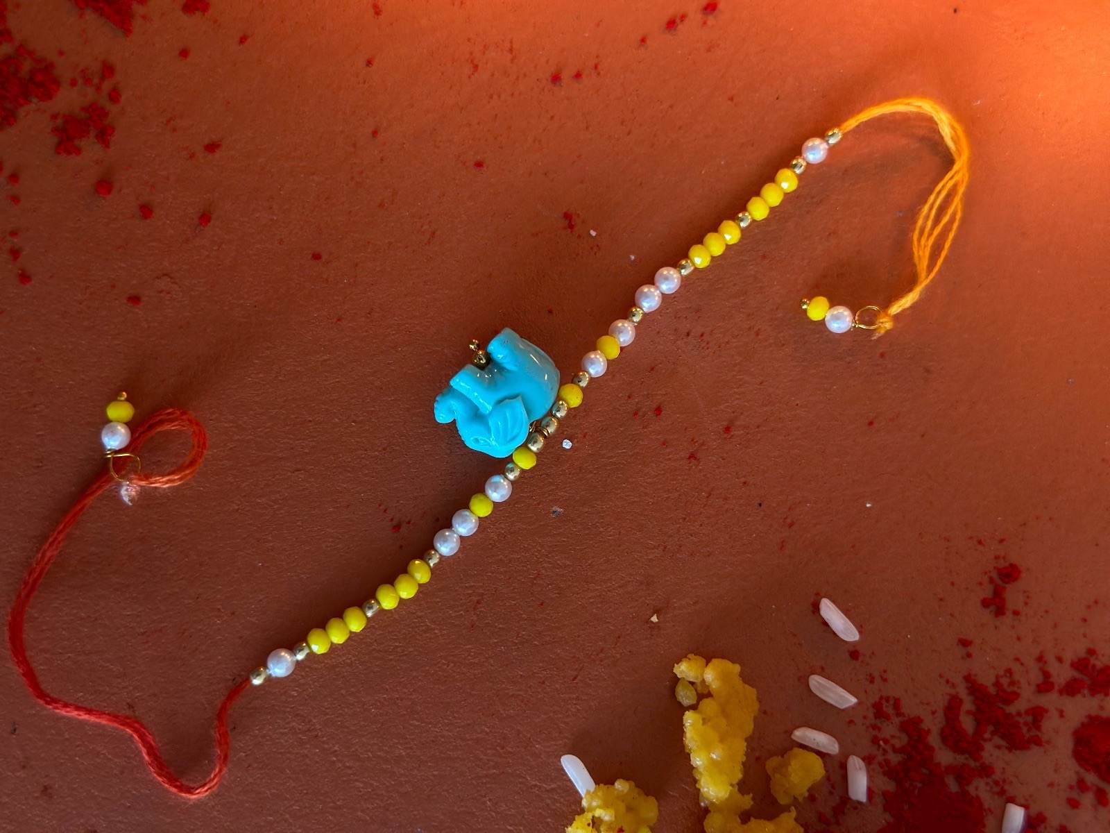 Turquoise Haathi Mere Saathi Rakhi