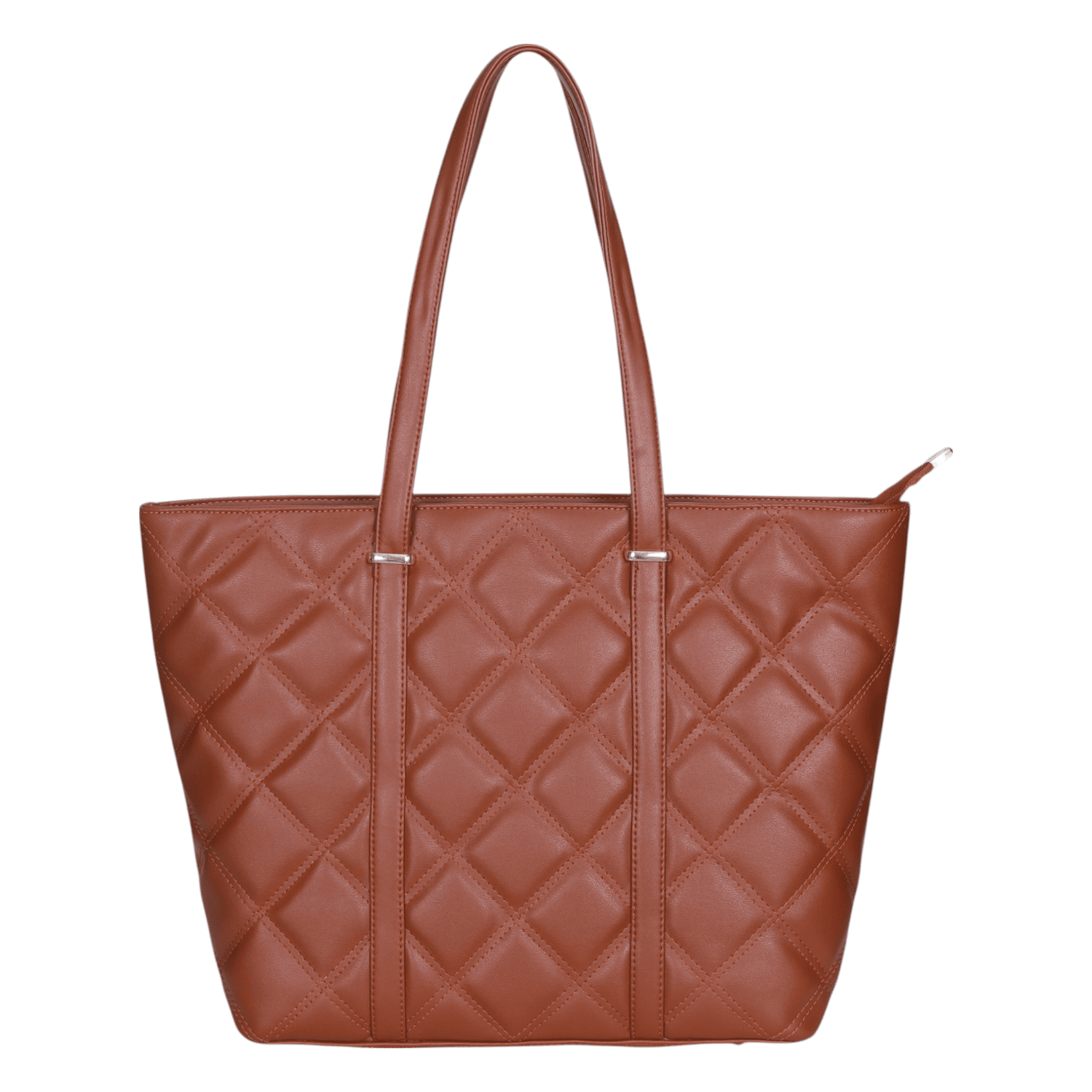Ninaa Rossie Tan Coloured Quilted Tote Bag