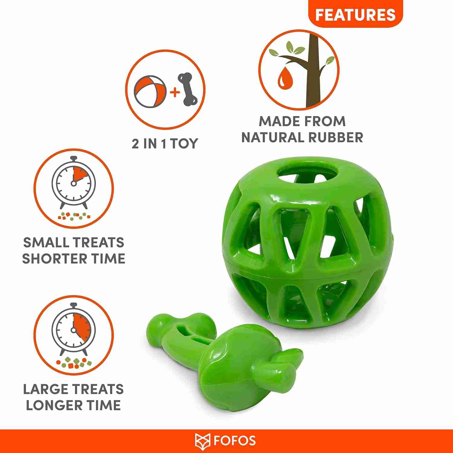 Barkbutler Fofos Fruitybites Treats Disp Apple Toys for Dogs