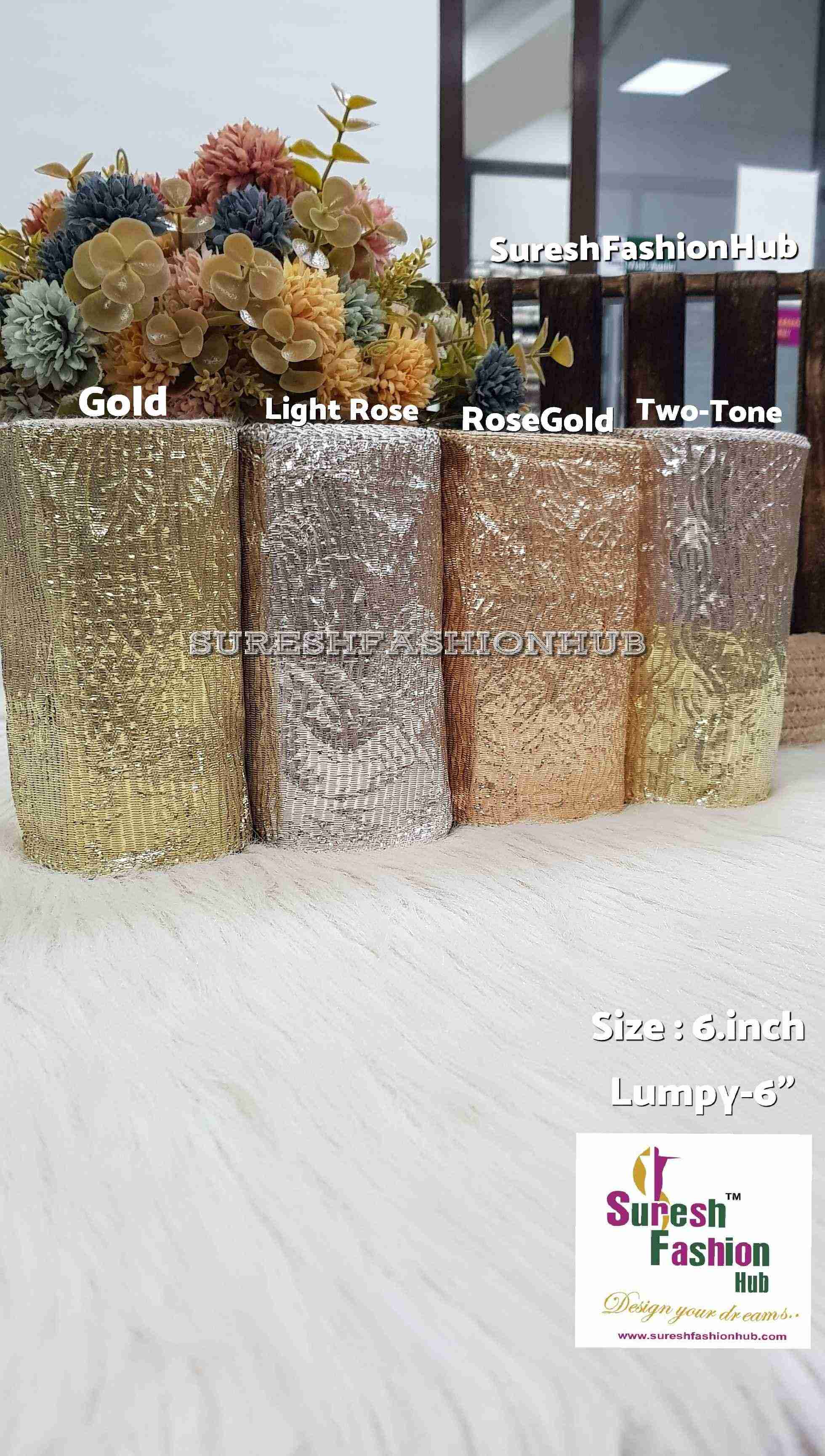 Golden Lumpi Gota Border 6'' inch