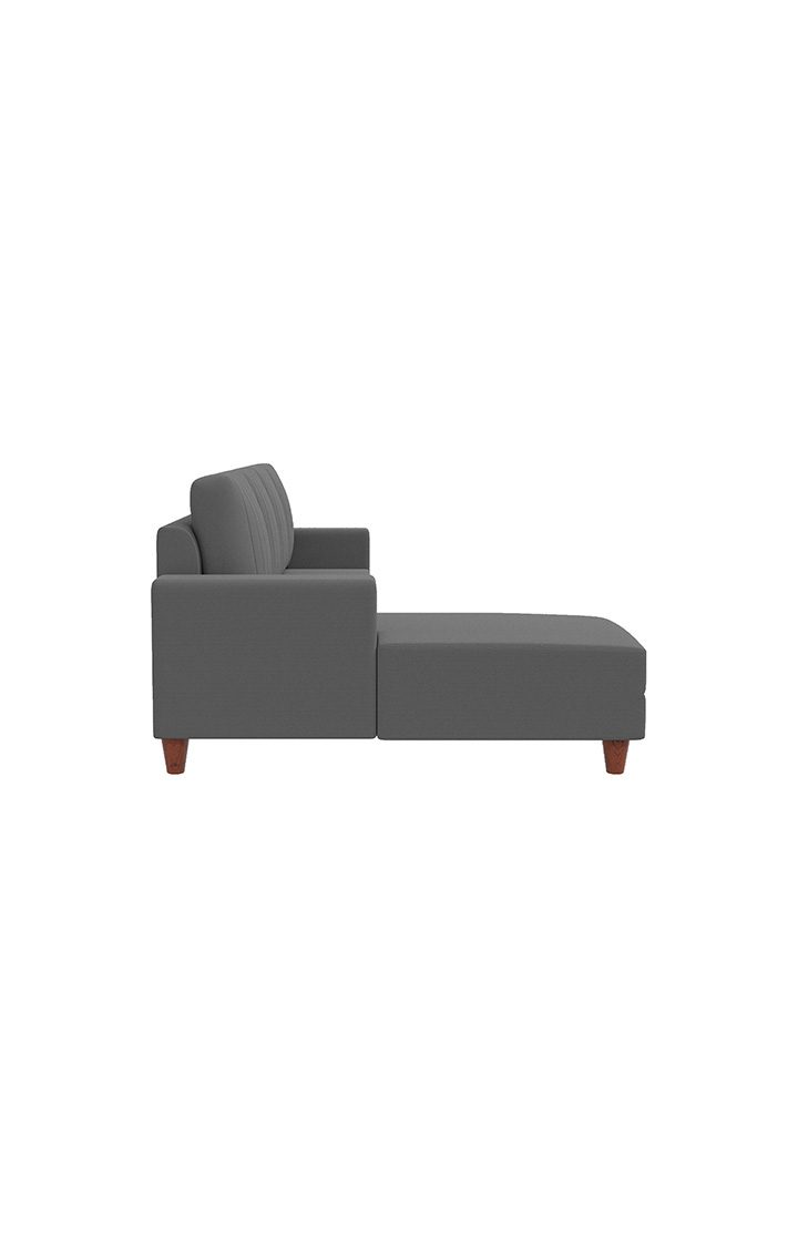 neudot Roman RHS Sectional Sofa for Living Room |6 Person Sofa|Premium Fabric with Cushioned Armrest | Solid Wood Frame|6 Seater in Graphite Grey Color