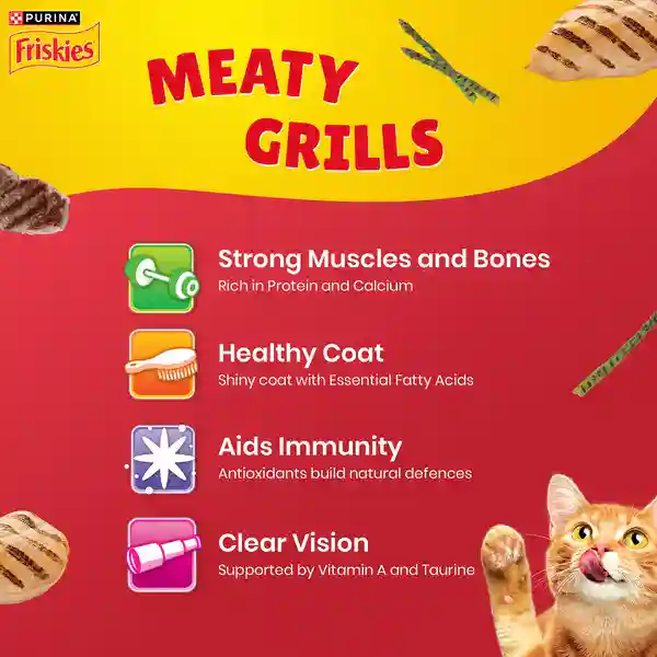 Friskies Meaty Grills Adult Cat Dry Food 400g