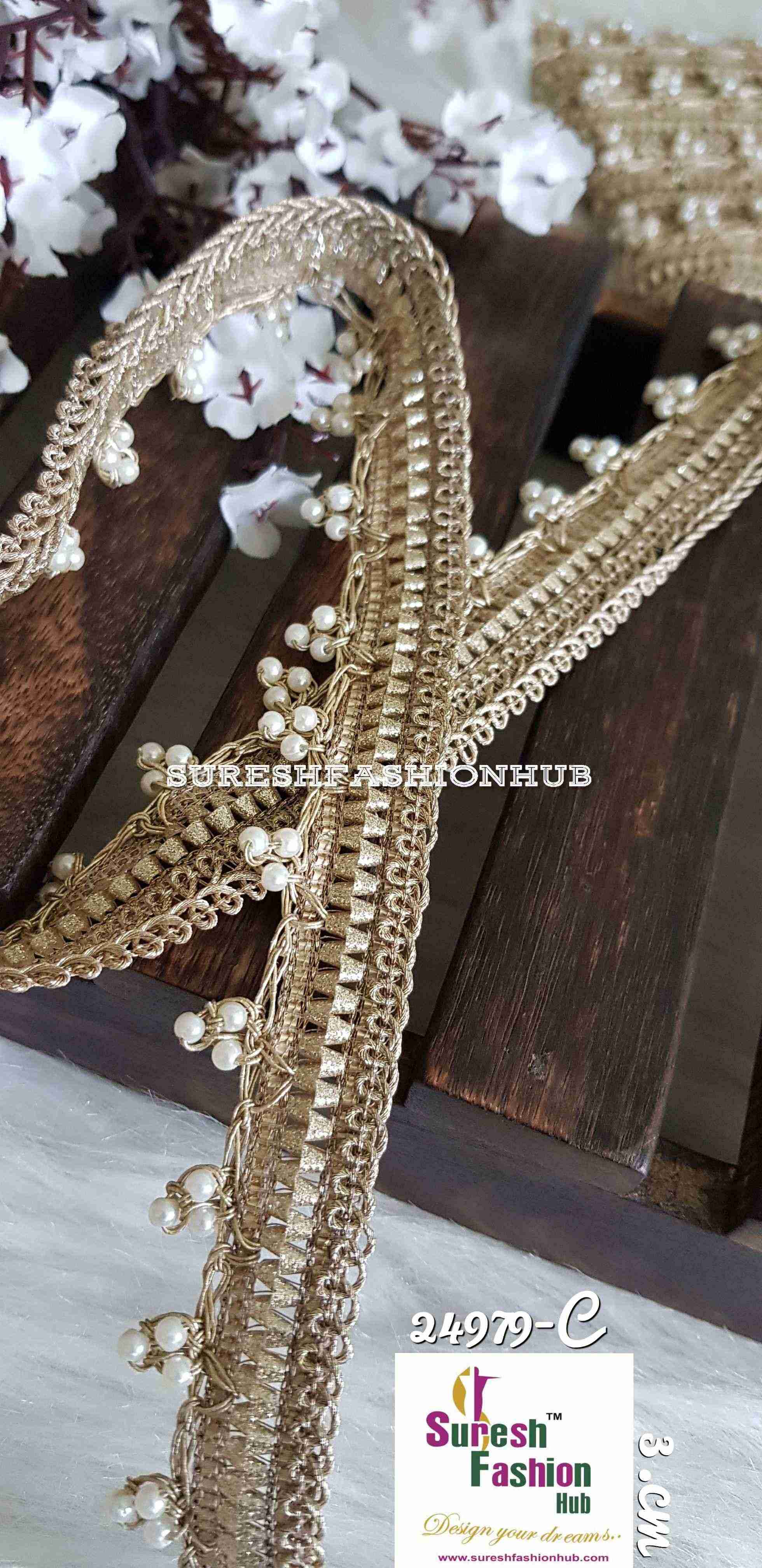 Beads Embellished Ornate Trim
