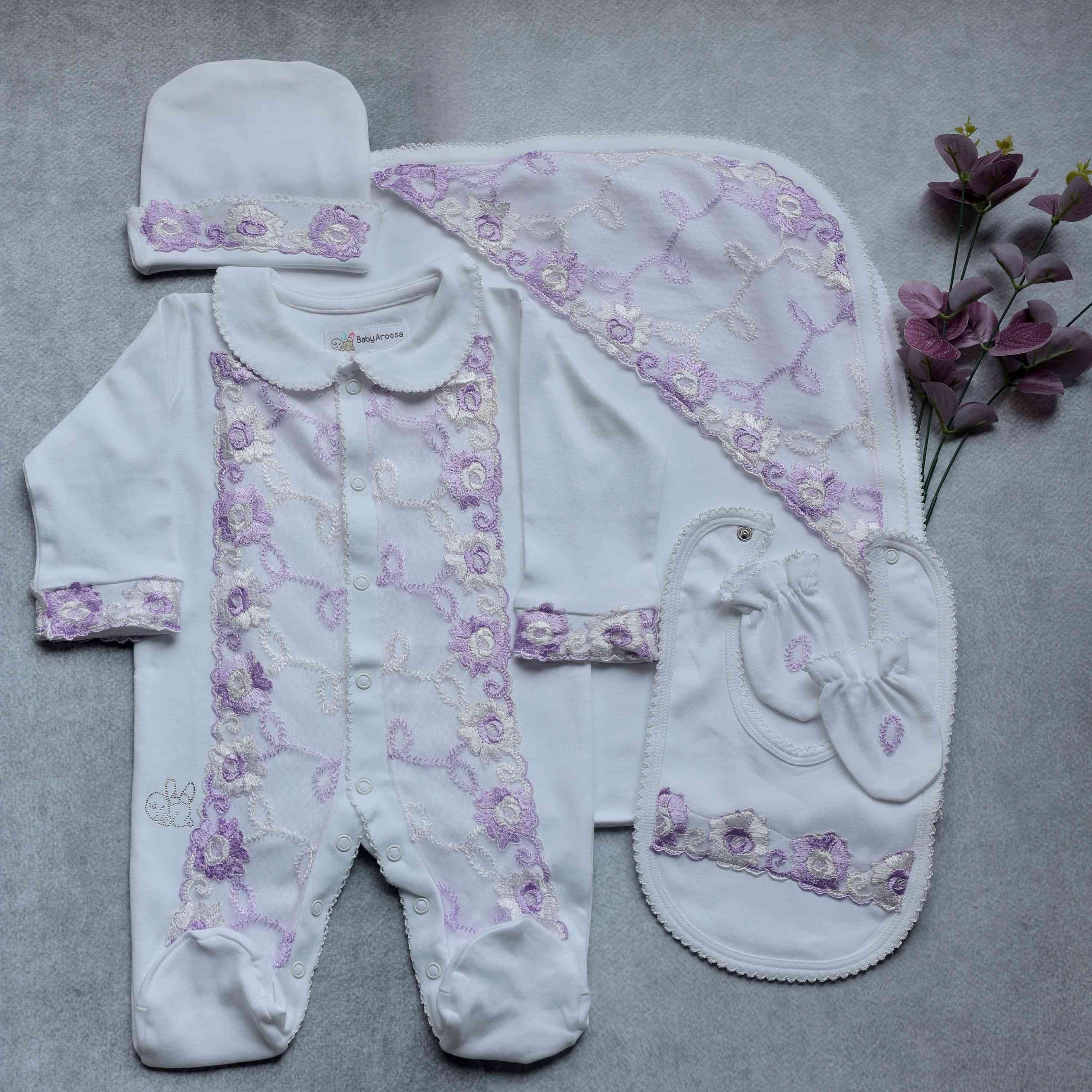 Lilac Lace Delight Romper Set