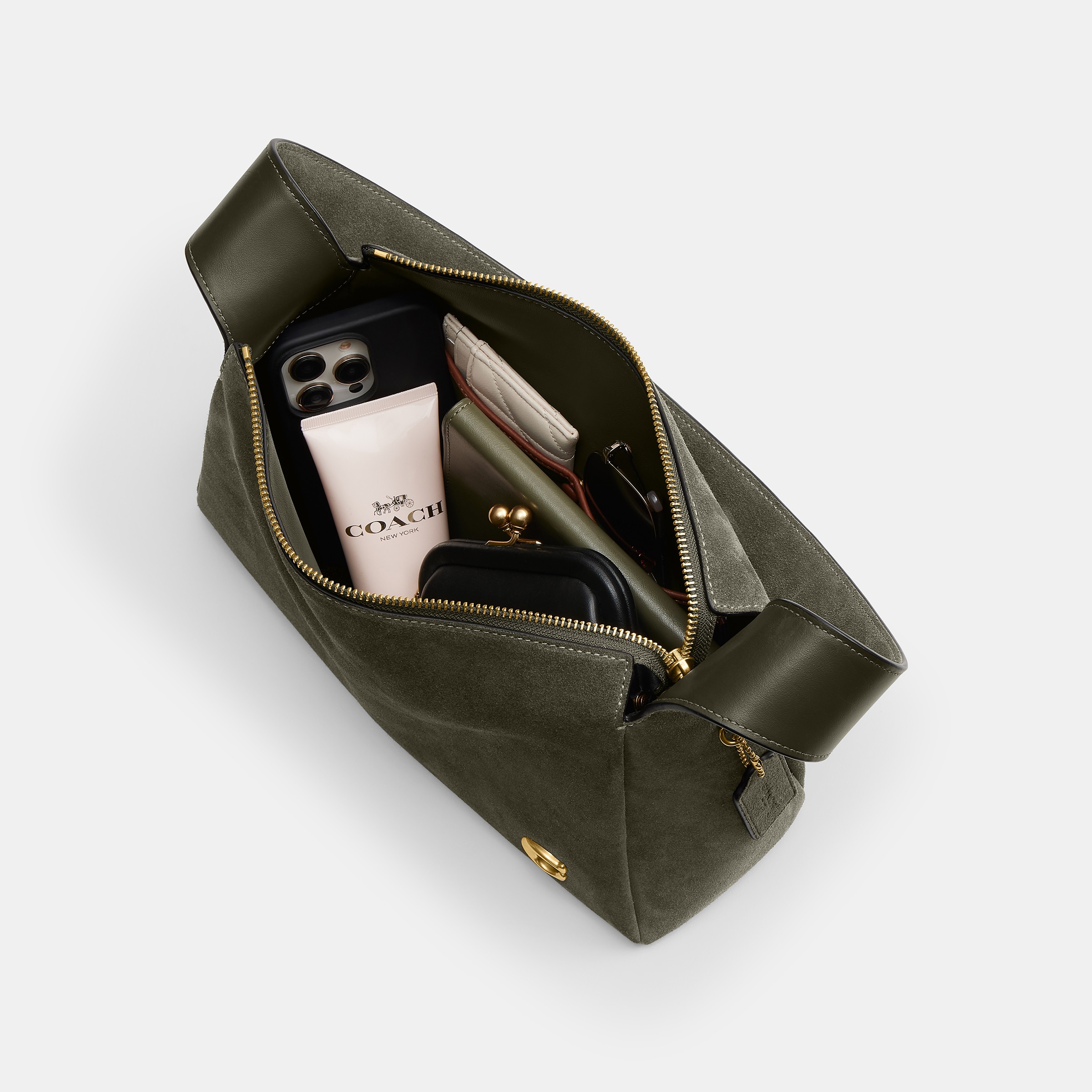 Suede Lola Shoulder Bag