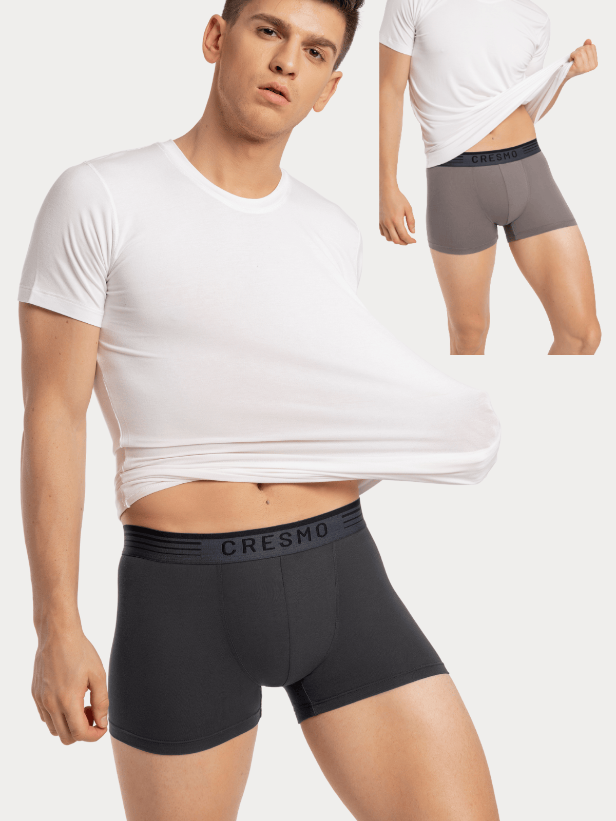 CRESMO | CRESMO Men's Anti-Microbial Micro Modal Underwear Breathable Ultra Soft Trunk (Pack Of 2) 0