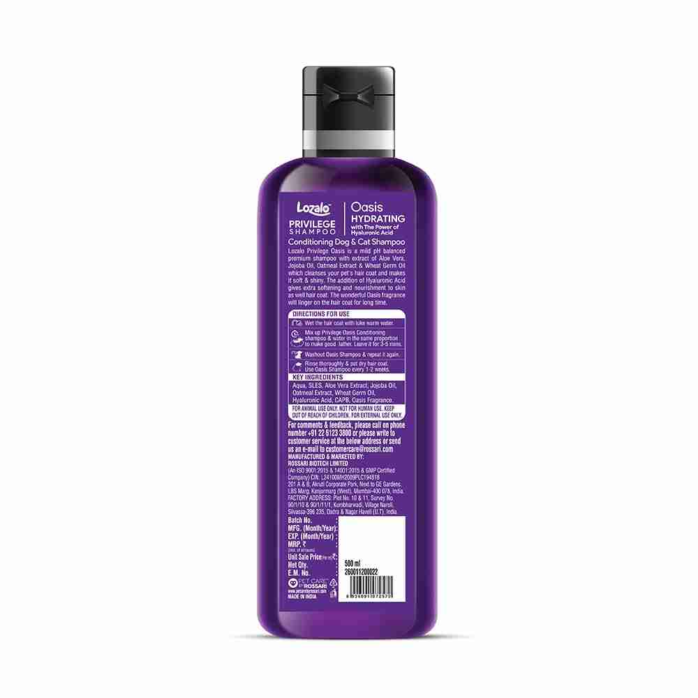 Lozalo Priviledge Conditioning Dog & Cat Shampoo, 250 ml (Oasis)