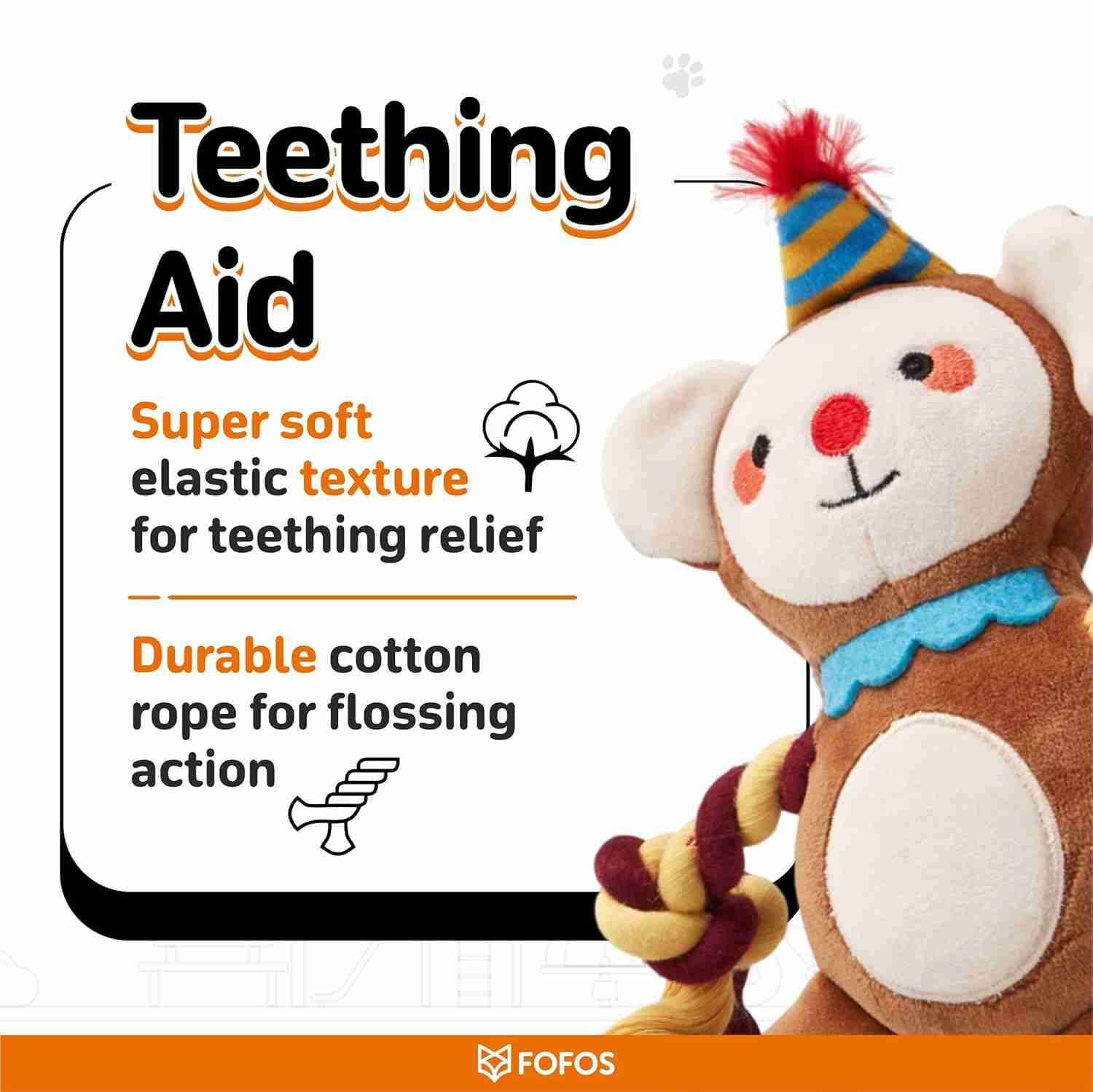 Fofos Fluffy Puppy Toy Monkey