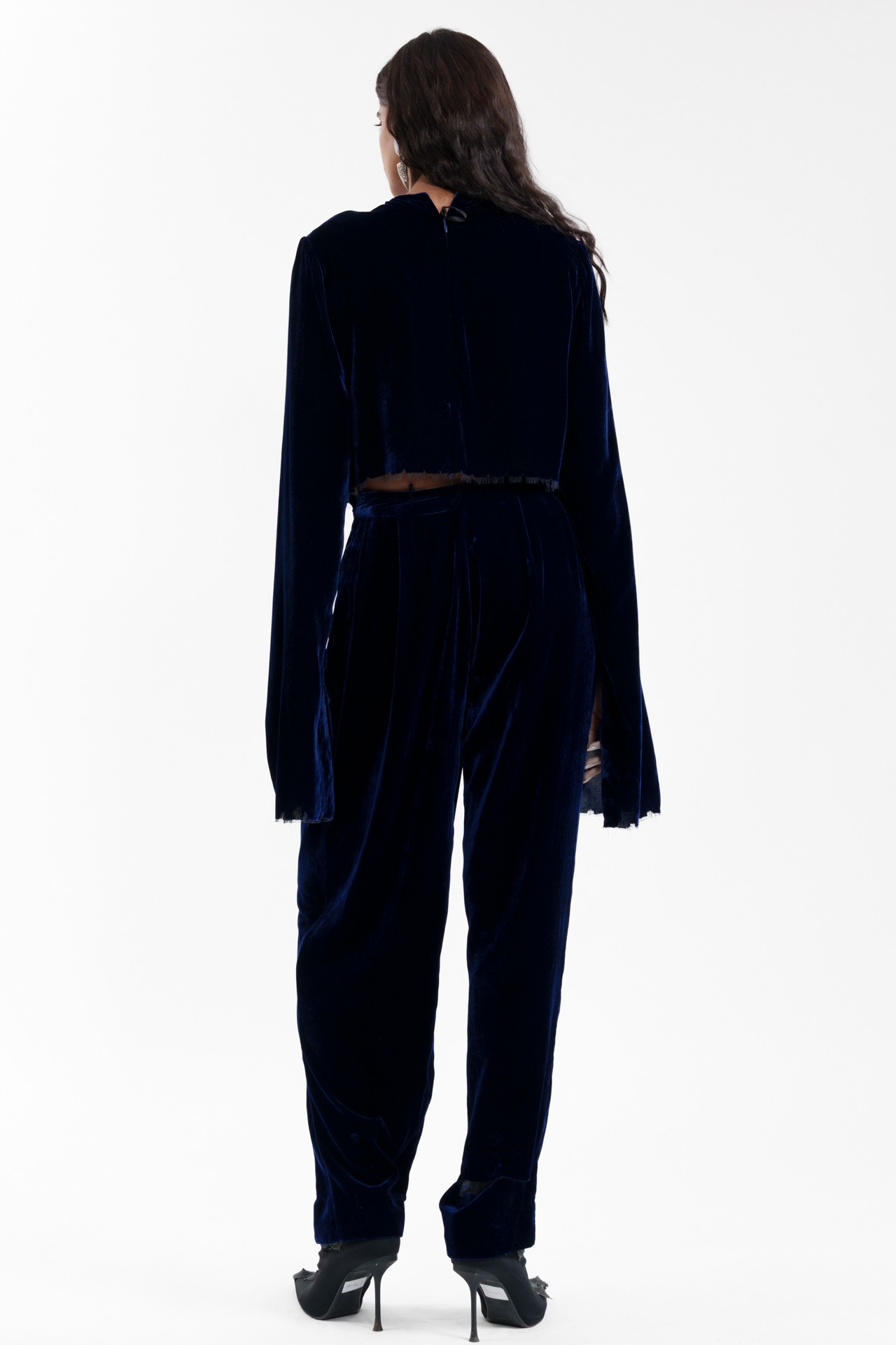 Sculpted Crop Top & Draped Pant Set