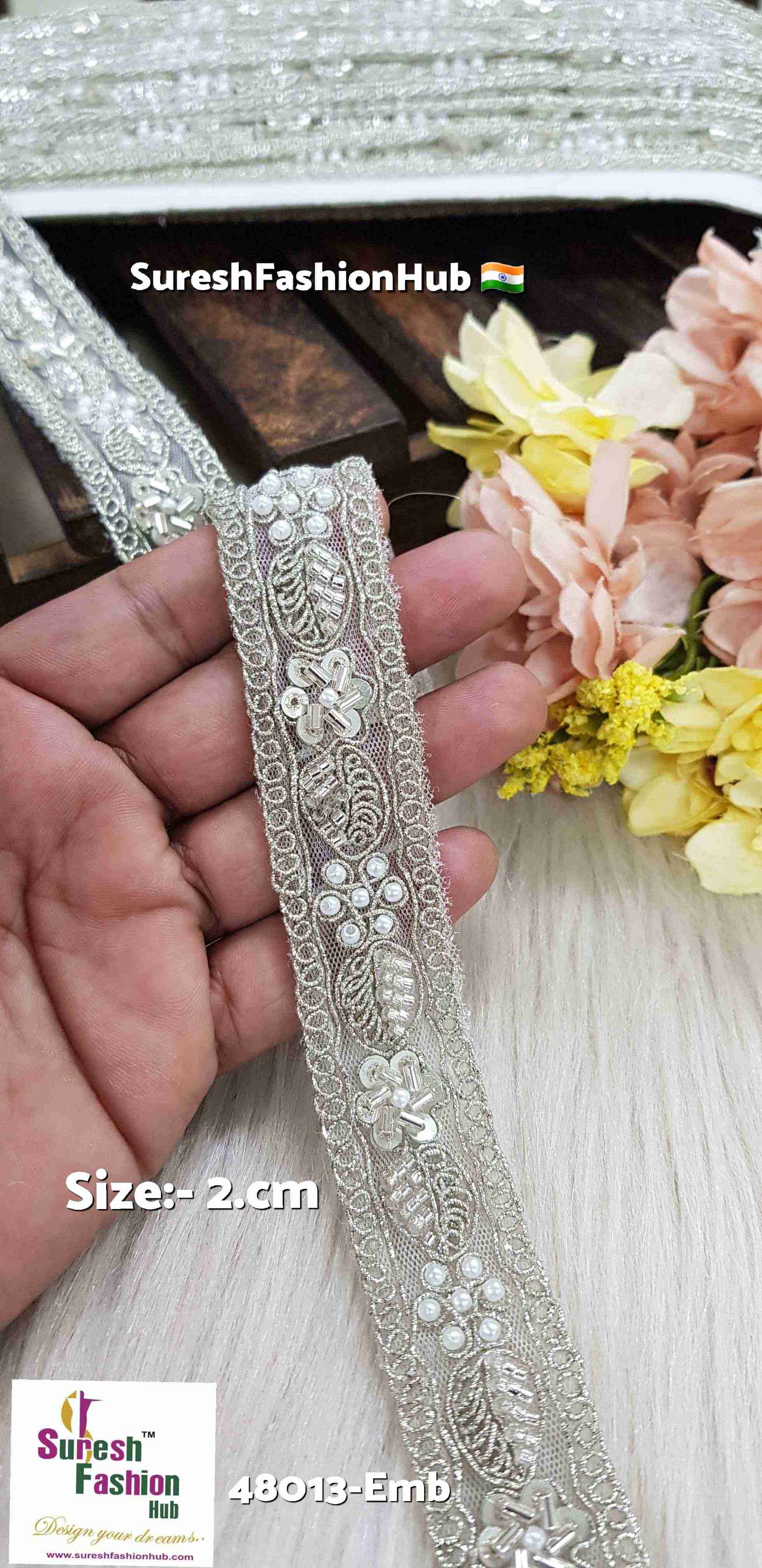 Water Silver Scalloped Beauty Lace