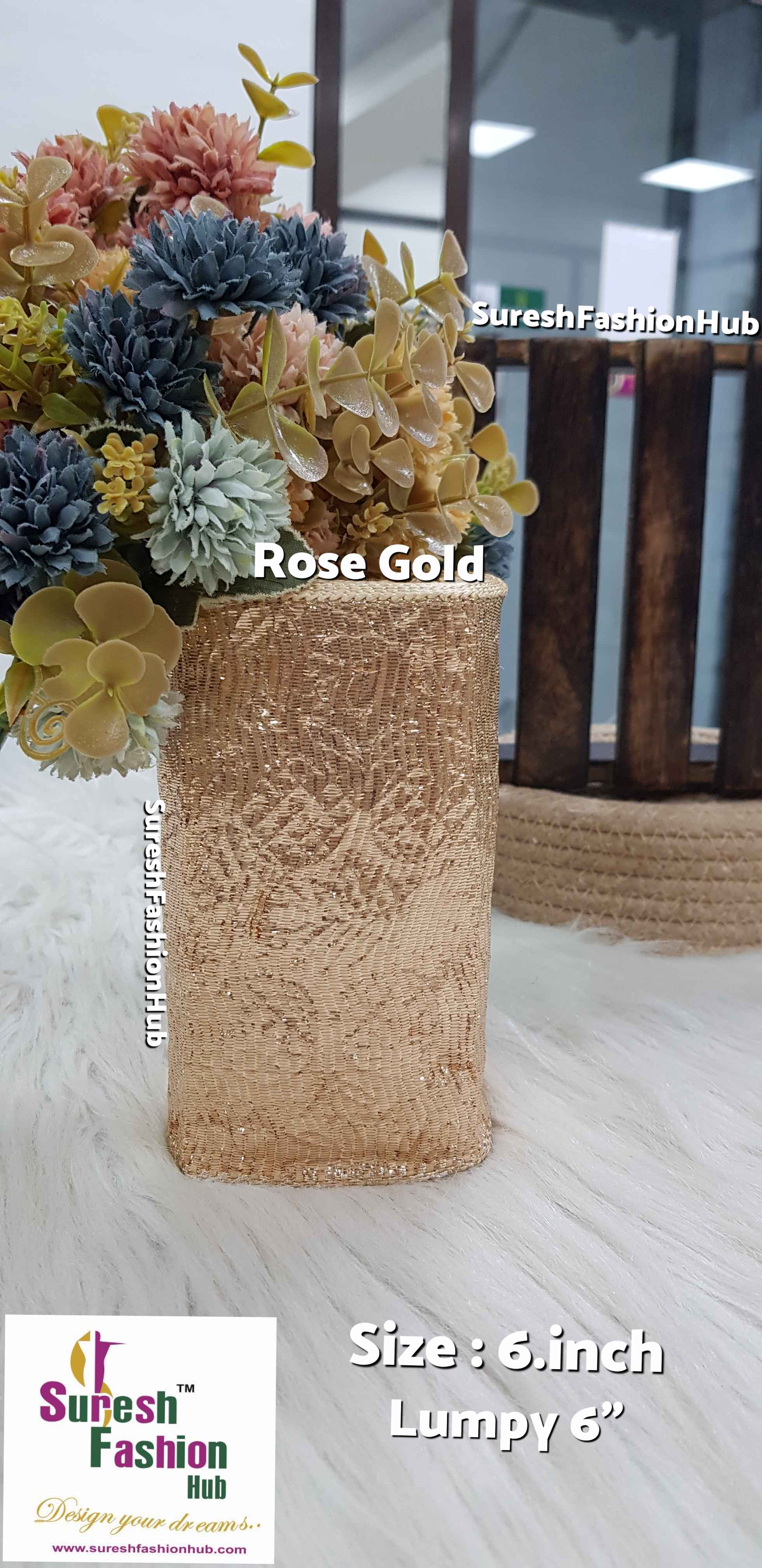 Rose Gold Lampi Gota Border 6'' inch