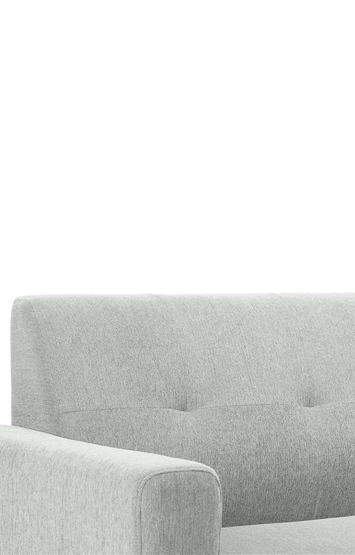 neudot Elegance Sofa for Living Room |3 Persons Sofa|Premium Fabric with Cushioned Armrest | Neem Wood Frame|3 Seater in - Grey