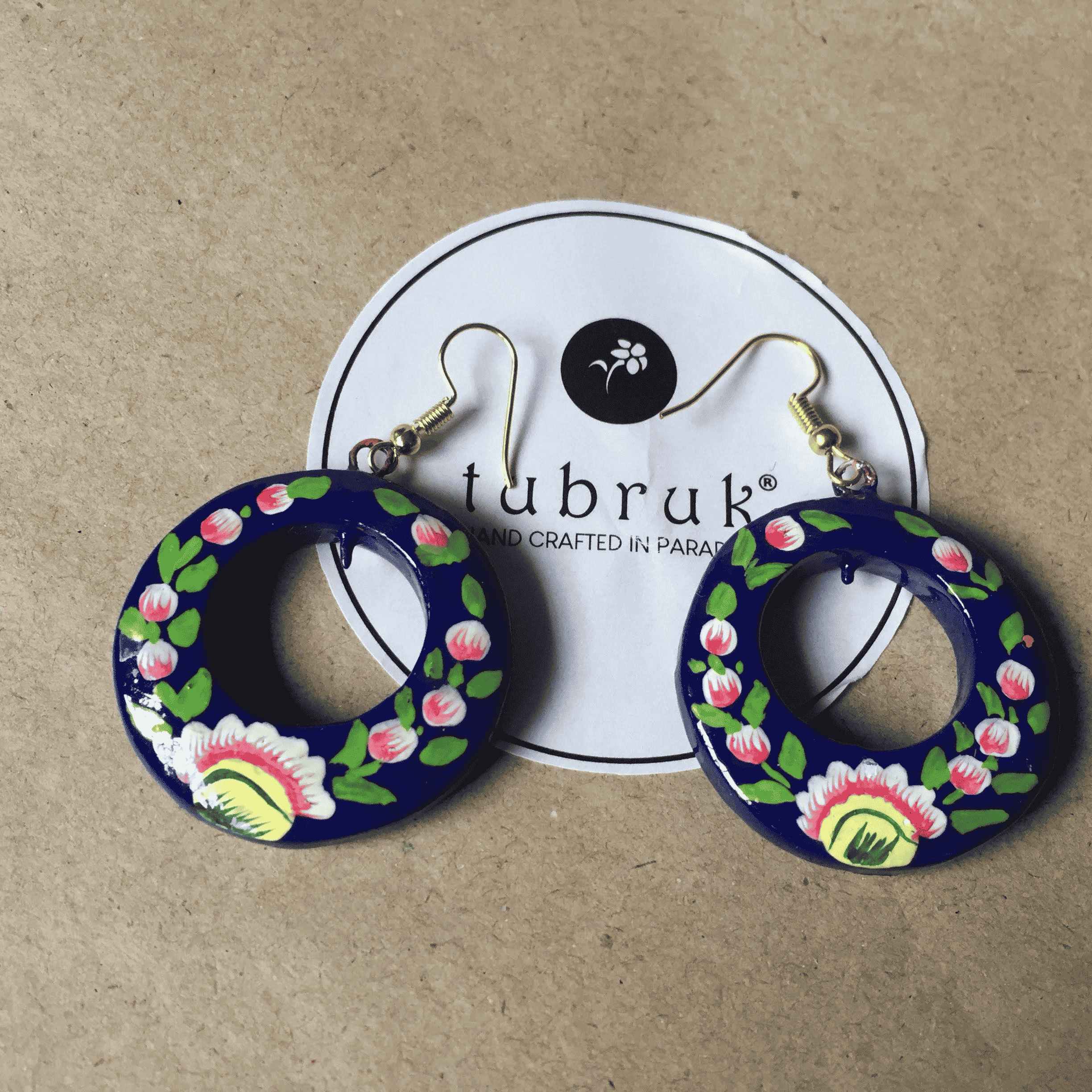 Floral Blue Earing