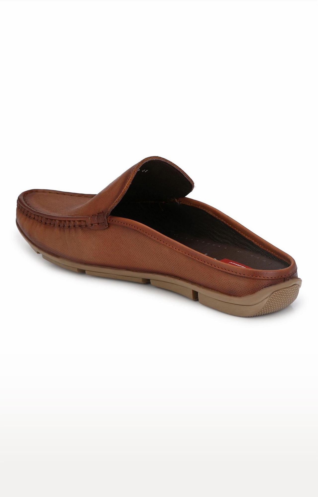Hitz | Hitz Brown Genuine Leather Casual Loafers with Slip-On Fastening 2