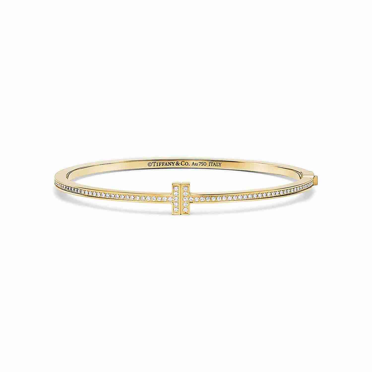 Tiffany T:Diamond Hinged Wire Bangle