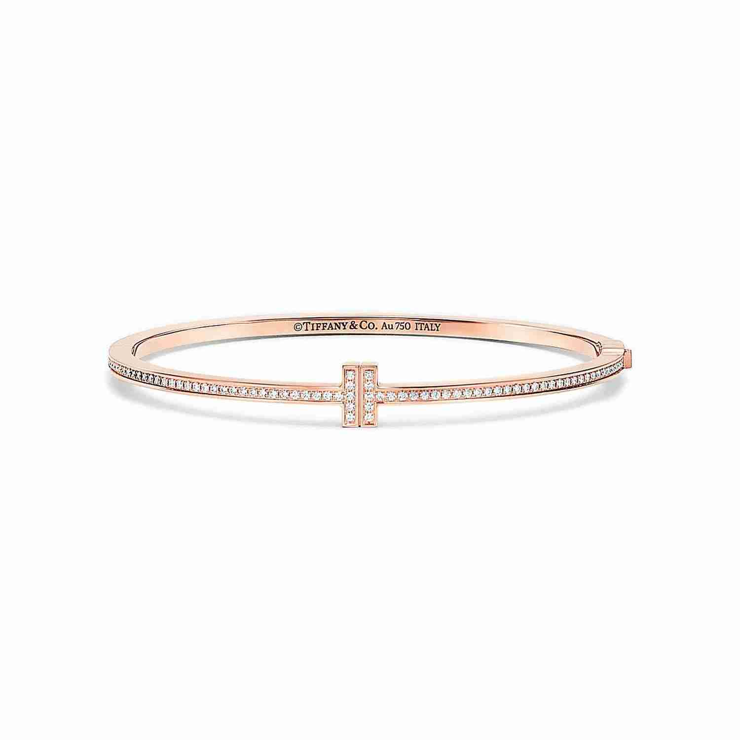 Tiffany T:Diamond Hinged Wire Bangle