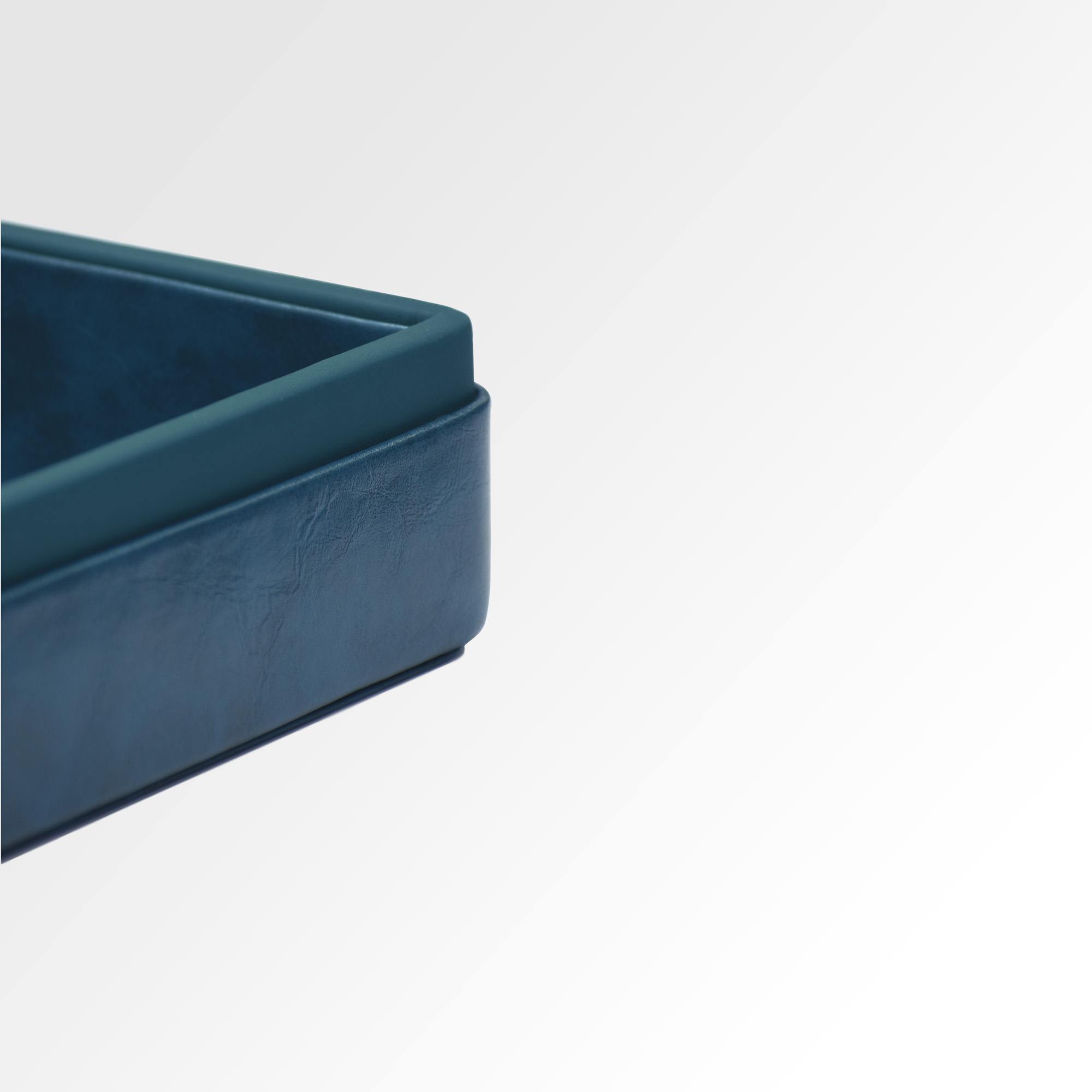 A4 Paper Tray / Letter Tray | Faux Leather | Moderno | Blue