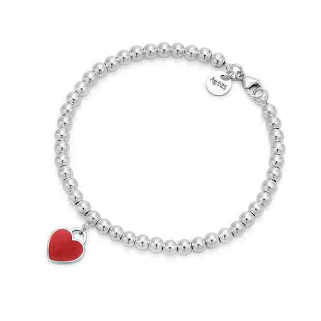 Mini Heart Tag Bead Bracelet