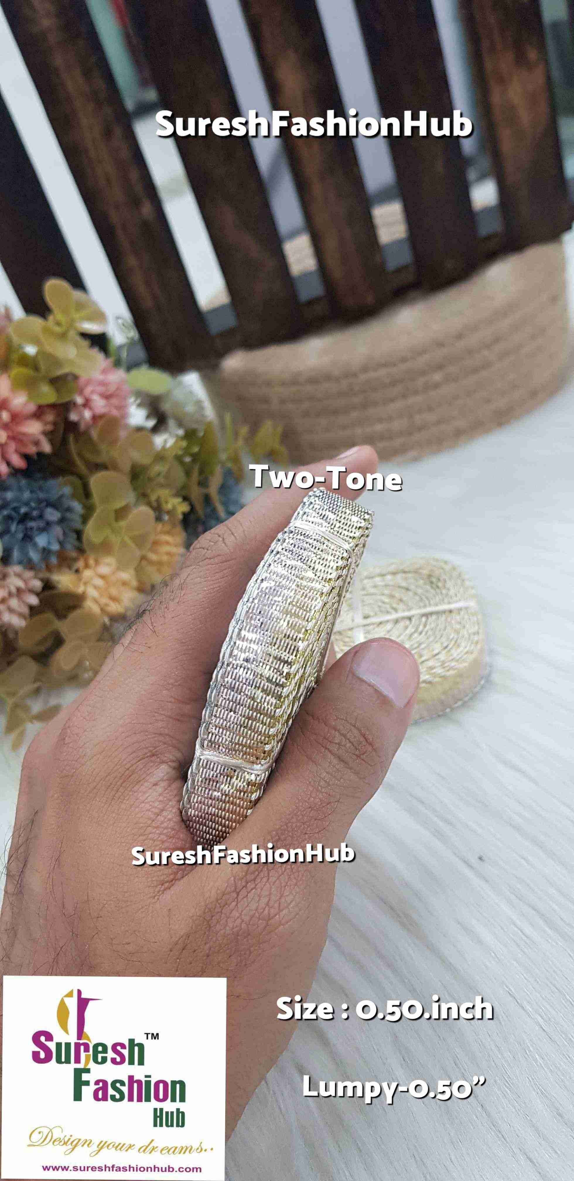Two Tone Lampi Gota Border 0.50'' inch