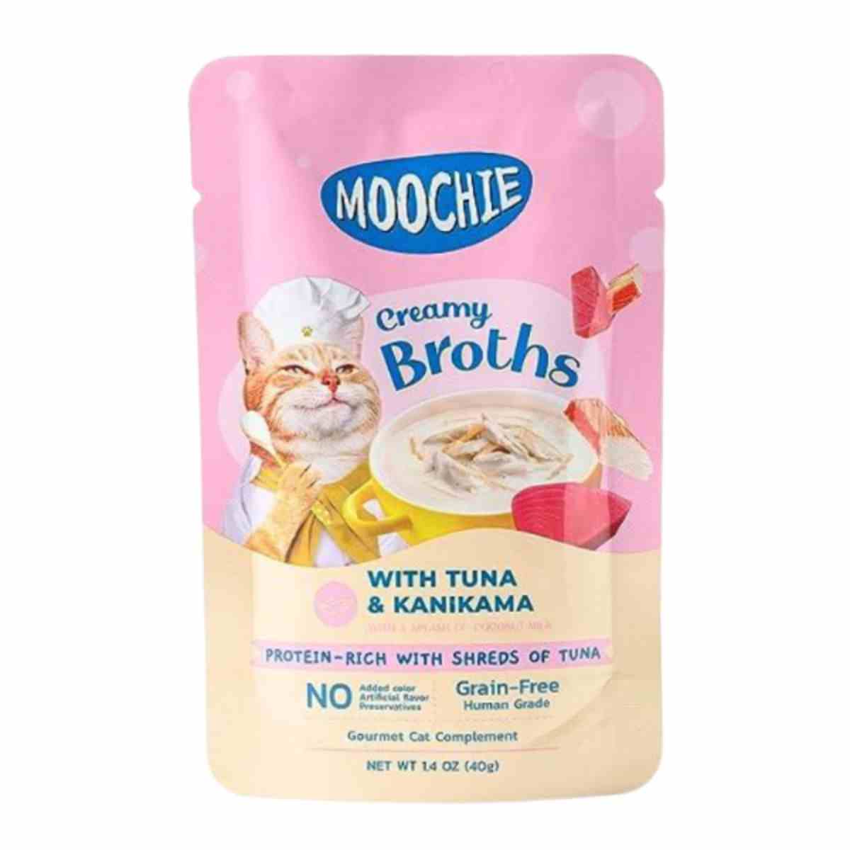 Moochie Creamy Broth with Tuna & Kanikama Wet Cat Food - 40 gm