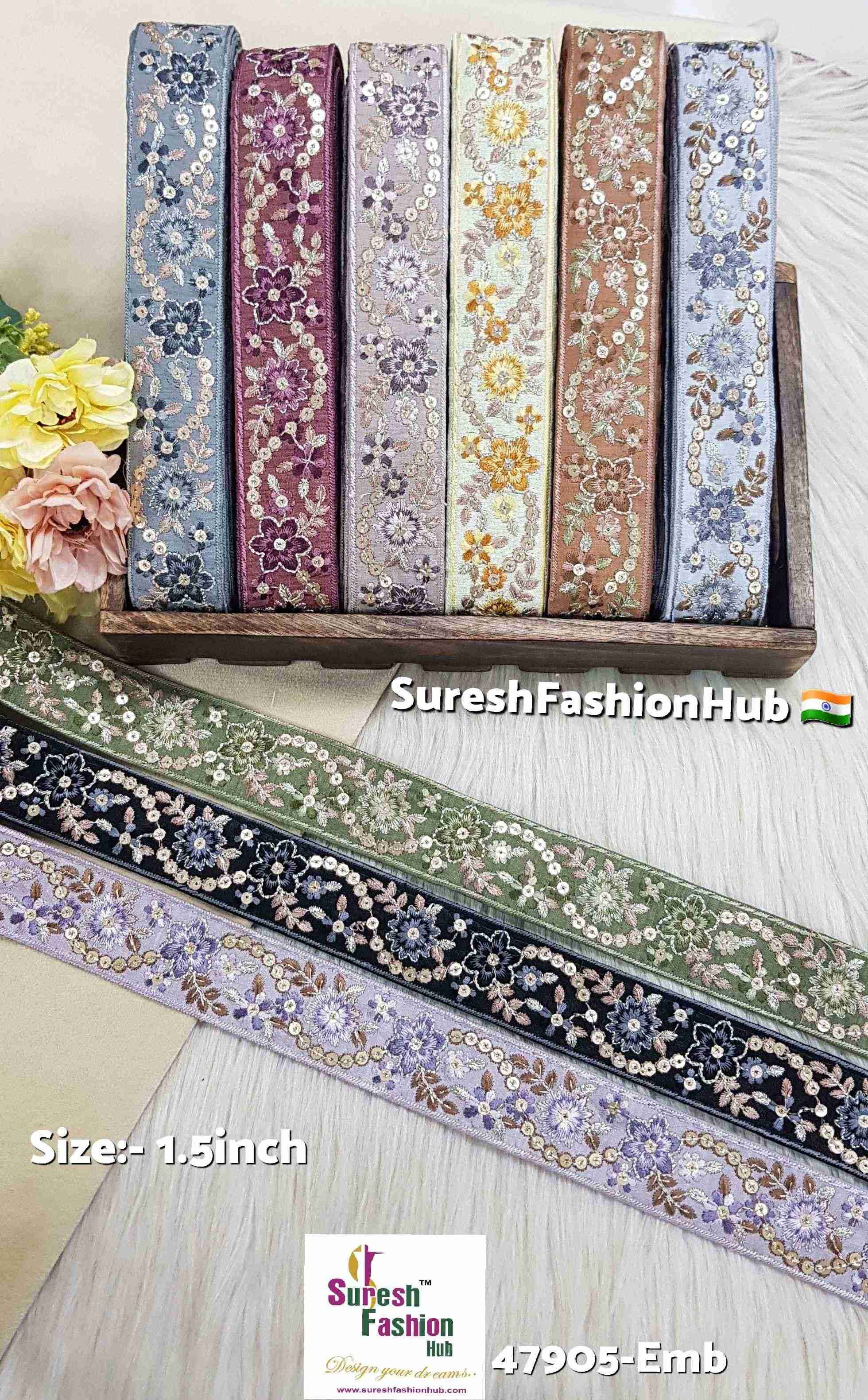 Light Grey Glitter Bloom Floral Embroidery Lace