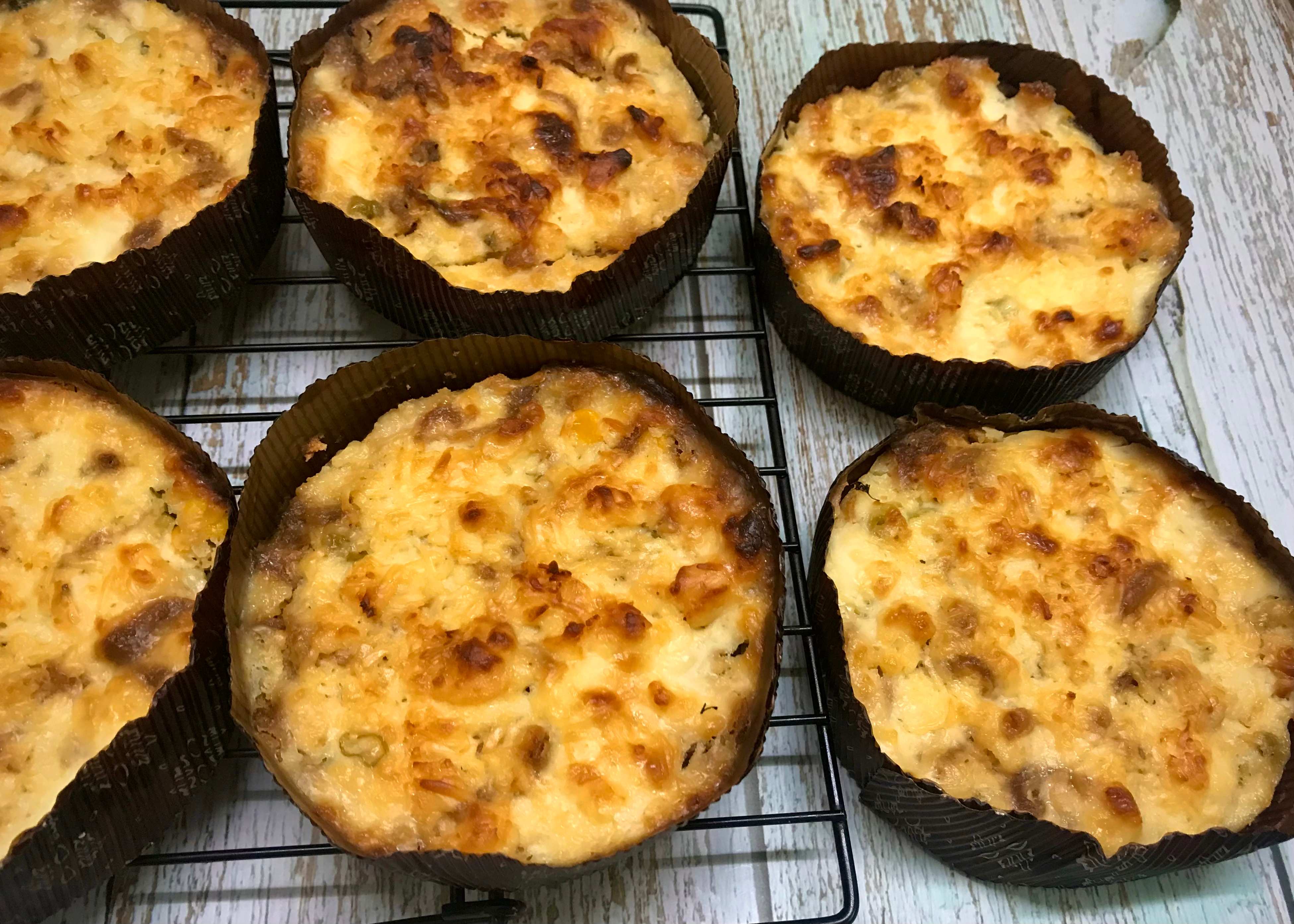 Pork Sausage, Ham & Chicken Quiche