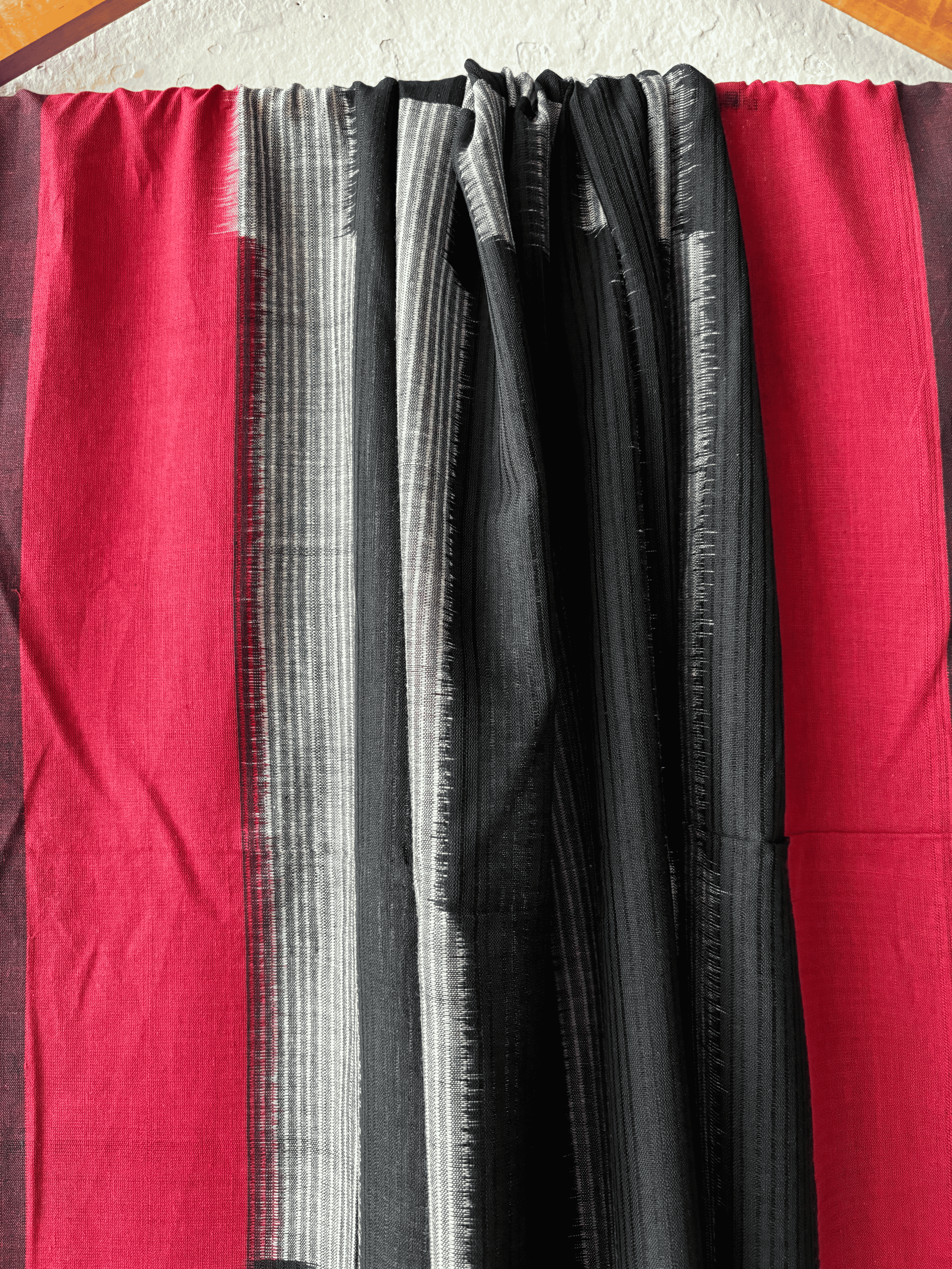 Cotton Missing Weave Stripe Ikat Duppata