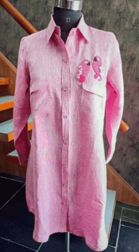 Pink Linen Shirt