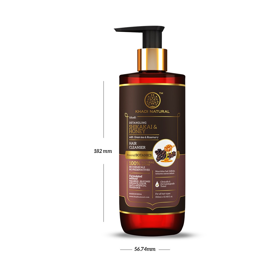KHADI NATURAL Shikakai & Honey Hair Cleanser-Powered Botanics