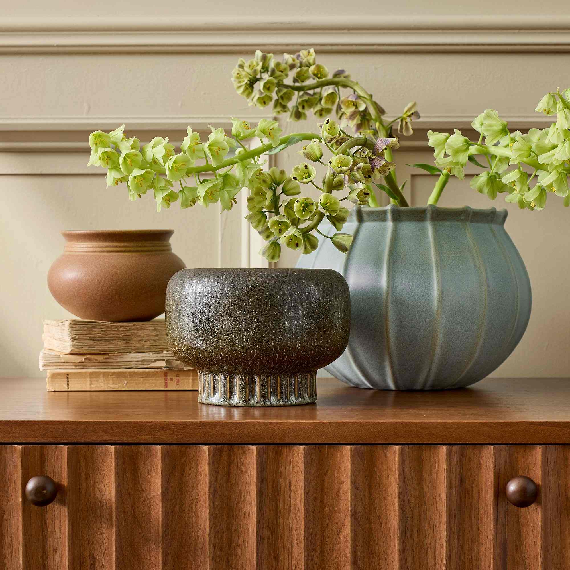 west elm | Pierce & Ward Ceramic Planters, Blue, Large
