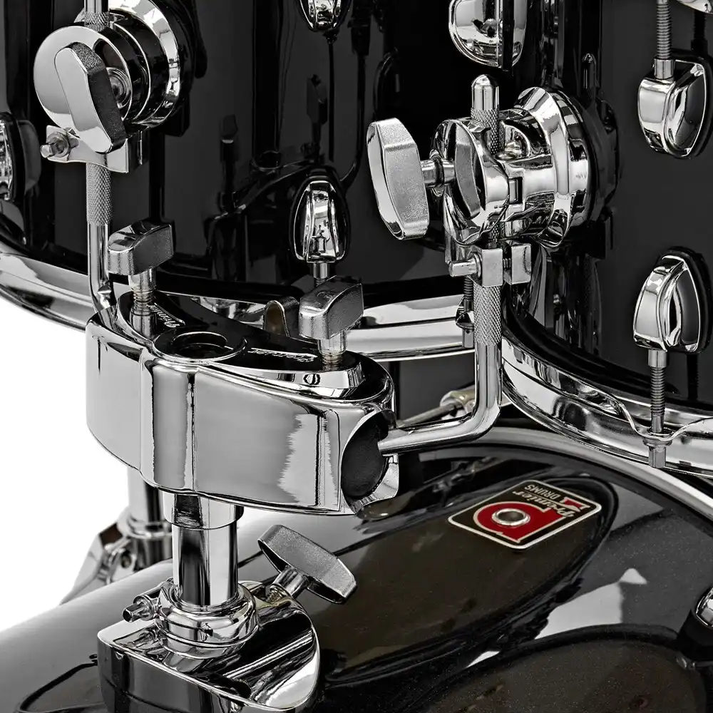 Premier Revolution 5-Piece Complete Acoustic Drum Kit, 22" Bass Drum, Black 4