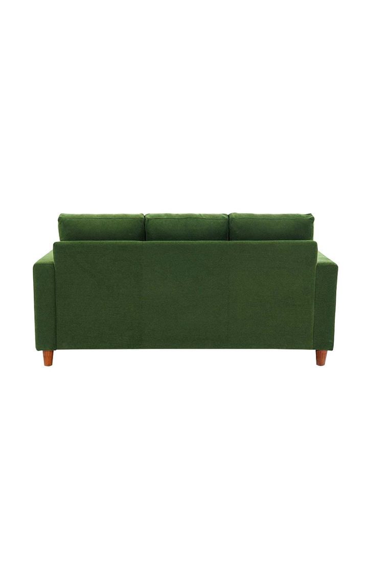 neudot Roman Sofa for Living Room |3 Persons Sofa|Premium Fabric with Cushioned Armrest | Solid Wood Frame|3 Seater in Emerald Green Color