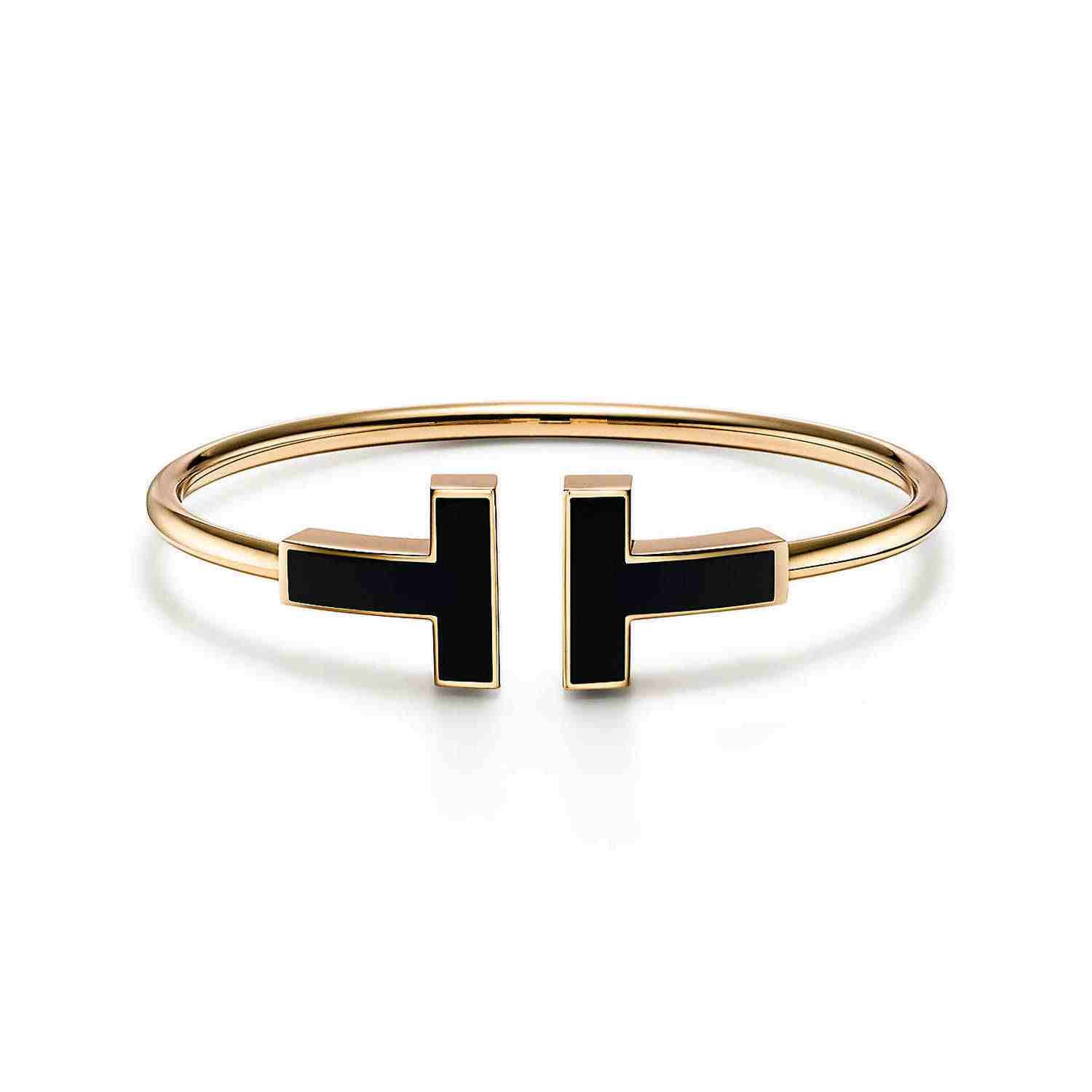 Tiffany T:Wide Black Onyx Wire Bracelet