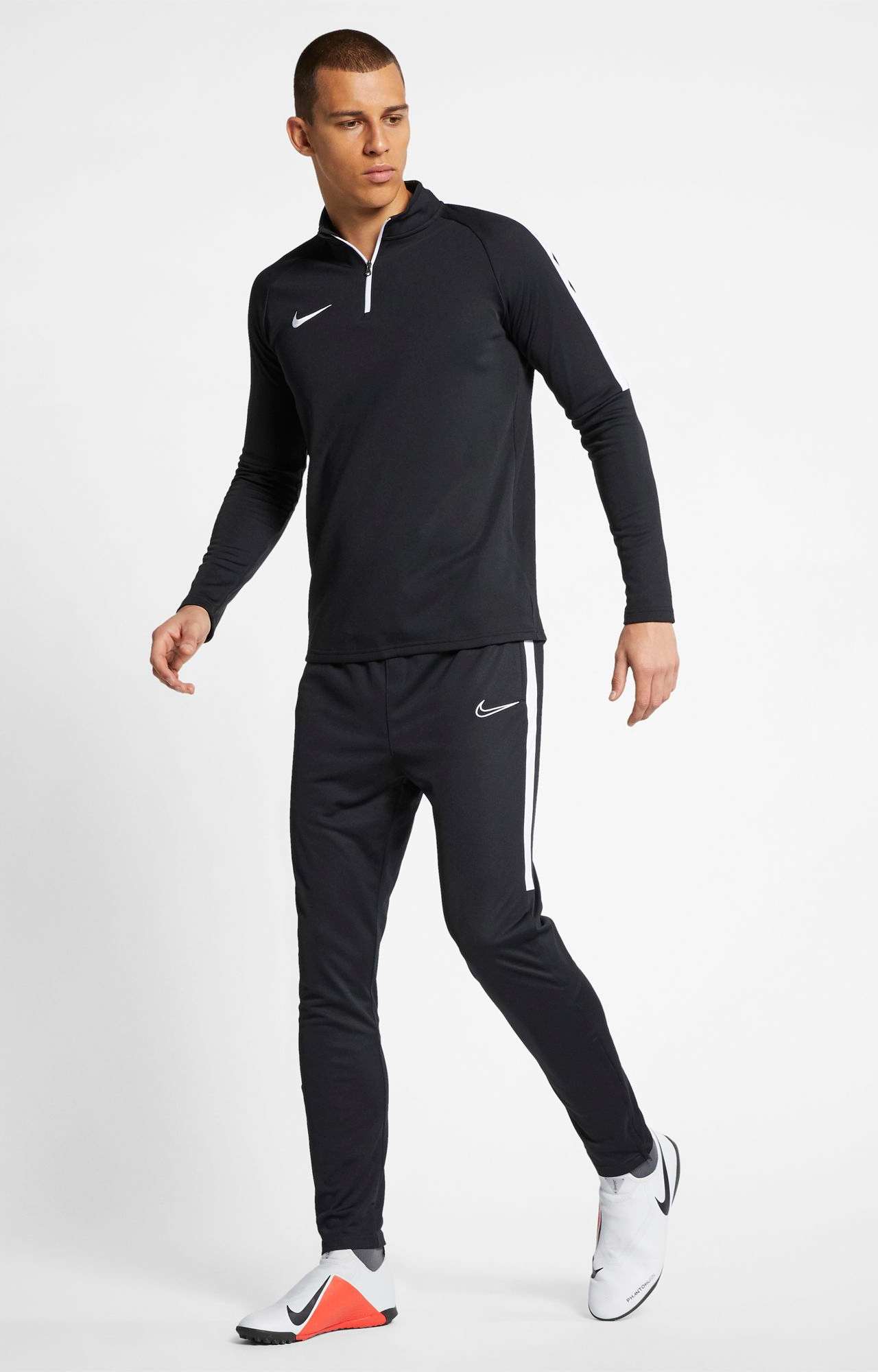 Nike Black Solid Dri Fit Academy Trackpants