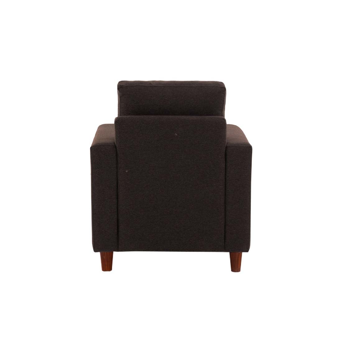 neudot Roman Sofa for Living Room |1 Person Sofa|Premium Fabric with Cushioned Armrest | Solid Wood Frame|1 Seater in Chocolate Brown Color