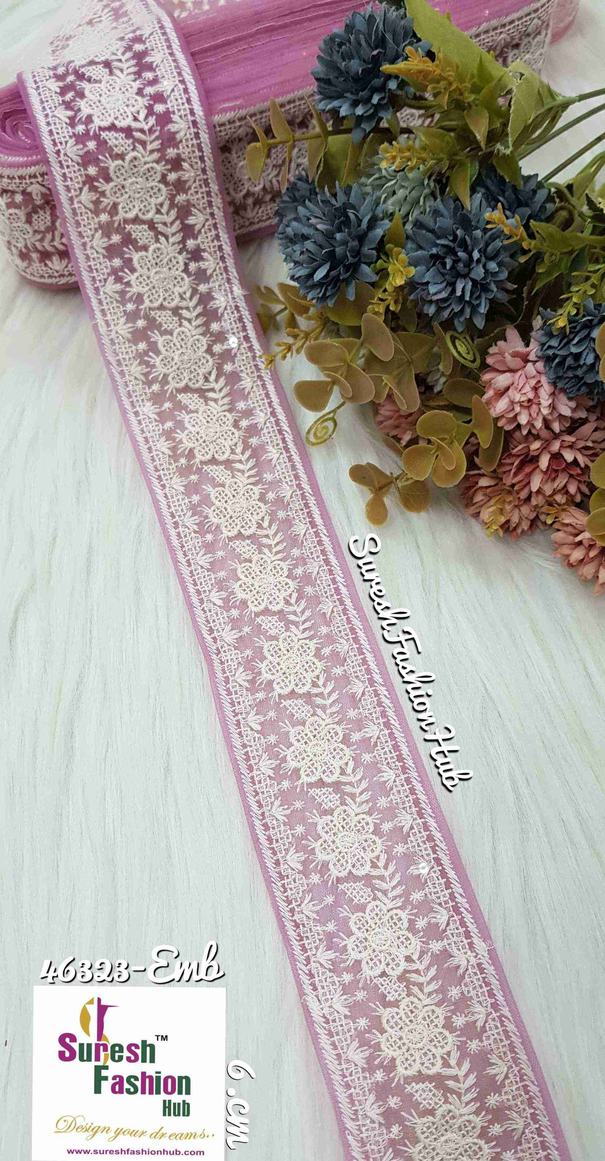 Pink Threaded Kaleidoscope laces
