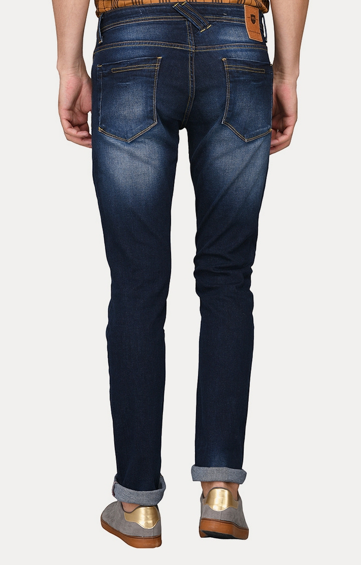 JadeBlue | Men's Blue Denim Solid Jeans 3