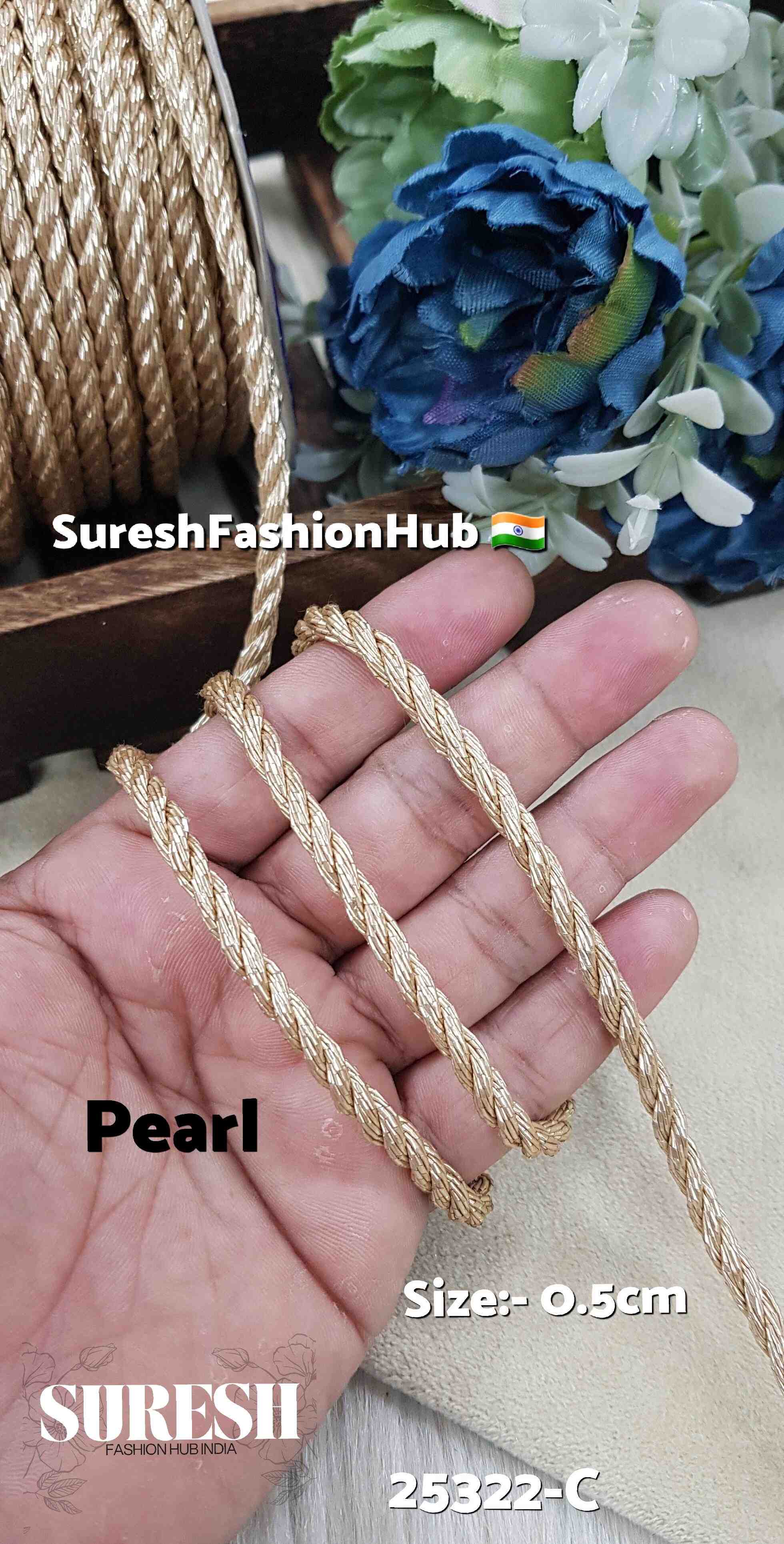 Pearl Handmade Dori Lace – 18 Meters