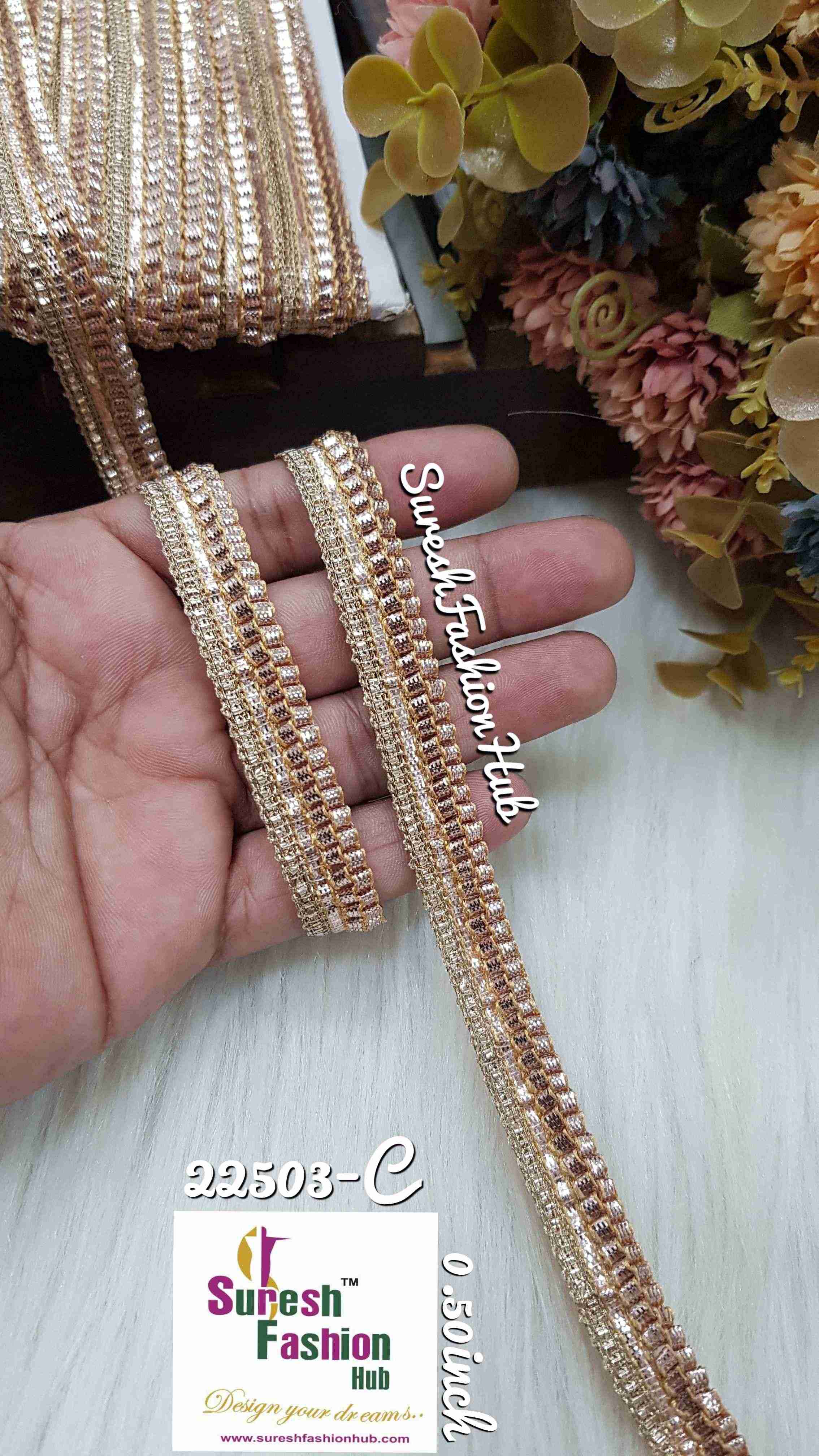 pearl Gold Elegance Gota Borders