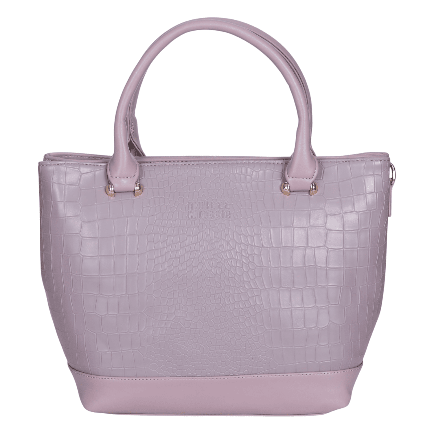 Ninaa Rossie Lavender Croc-Textured Handbag