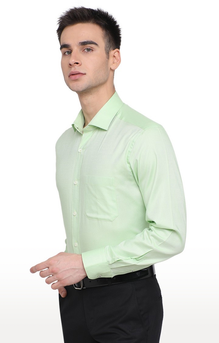 JadeBlue | JSK16231 GREEN Men's Green Cotton Solid Formal Shirts 2