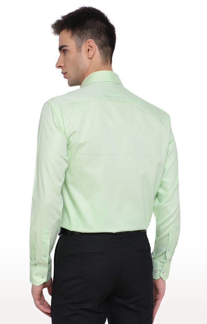 JadeBlue | JSK16231 GREEN Men's Green Cotton Solid Formal Shirts 3
