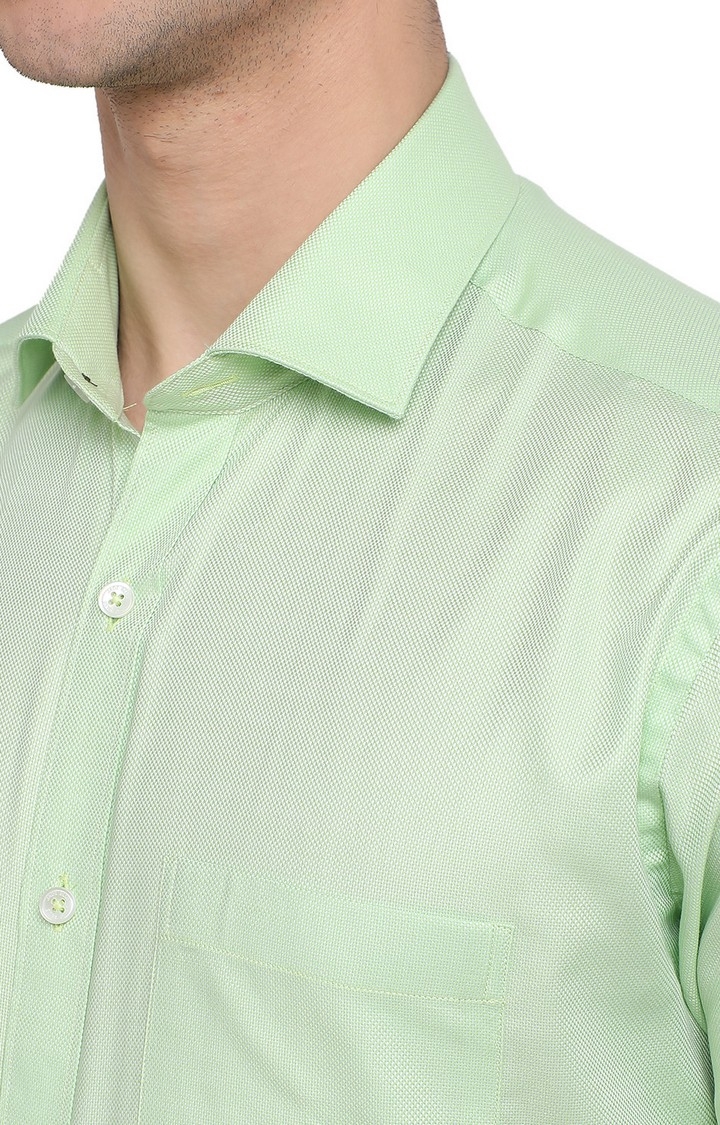 JadeBlue | JSK16231 GREEN Men's Green Cotton Solid Formal Shirts 4